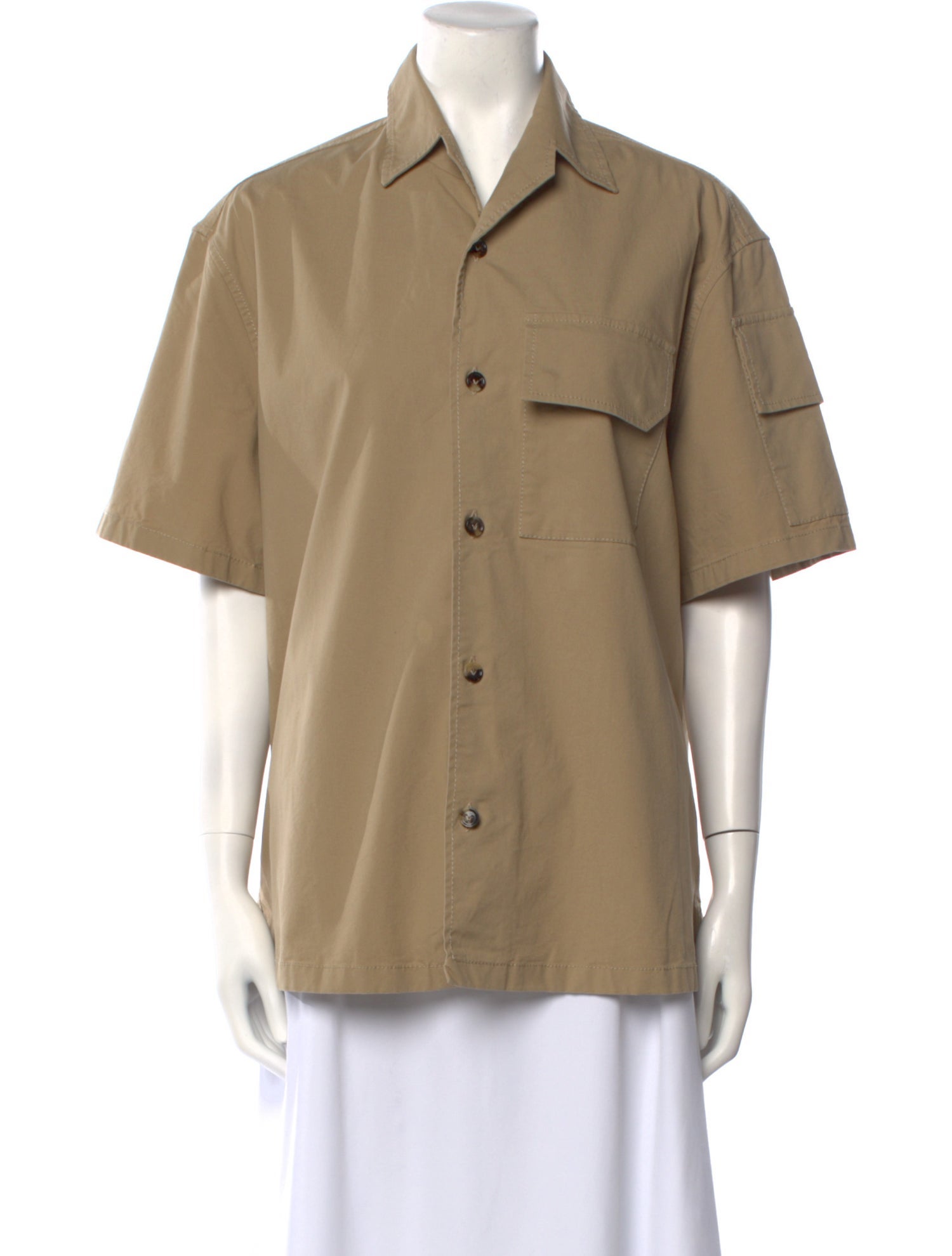 Bottega Veneta Short Sleeve Button-Up Top