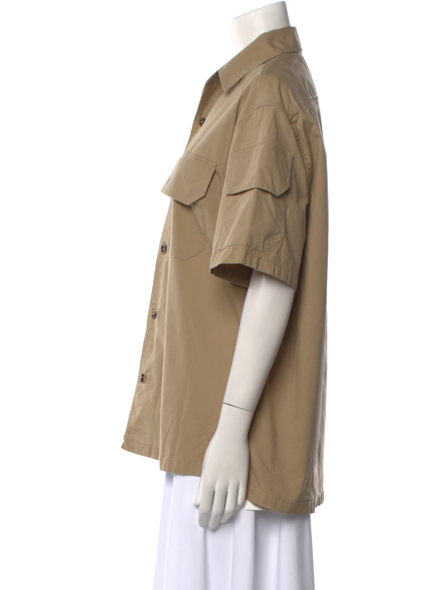 Bottega Veneta Short Sleeve Button-Up Top