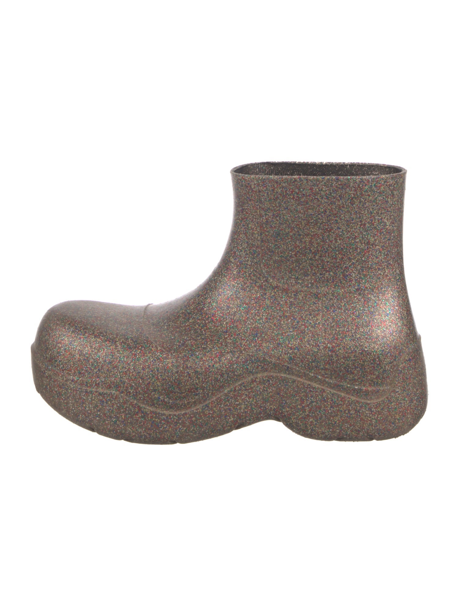 Bottega Veneta Rubber Glitter Accents Rain Boots