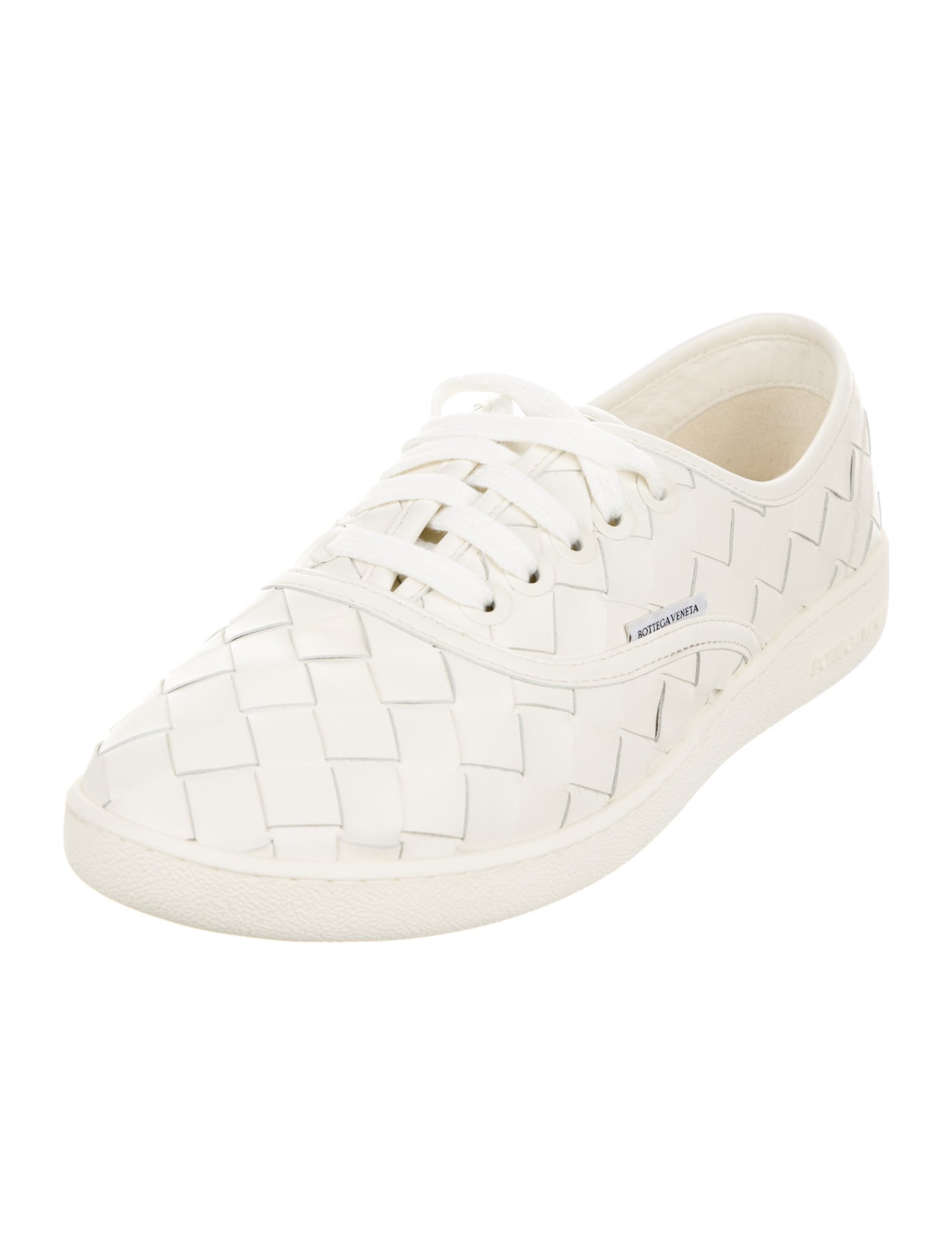 Bottega Veneta Intrecciato Weave Leather Sneakers w/ Tags