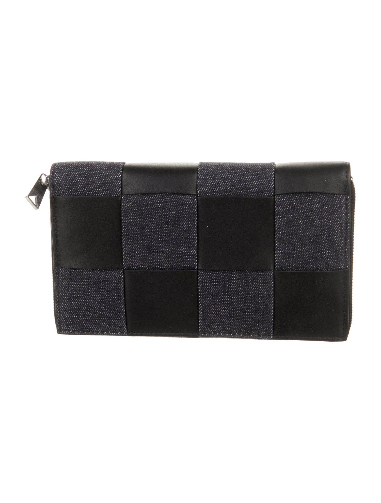Bottega Veneta Intrecciato Weave Denim Wallet