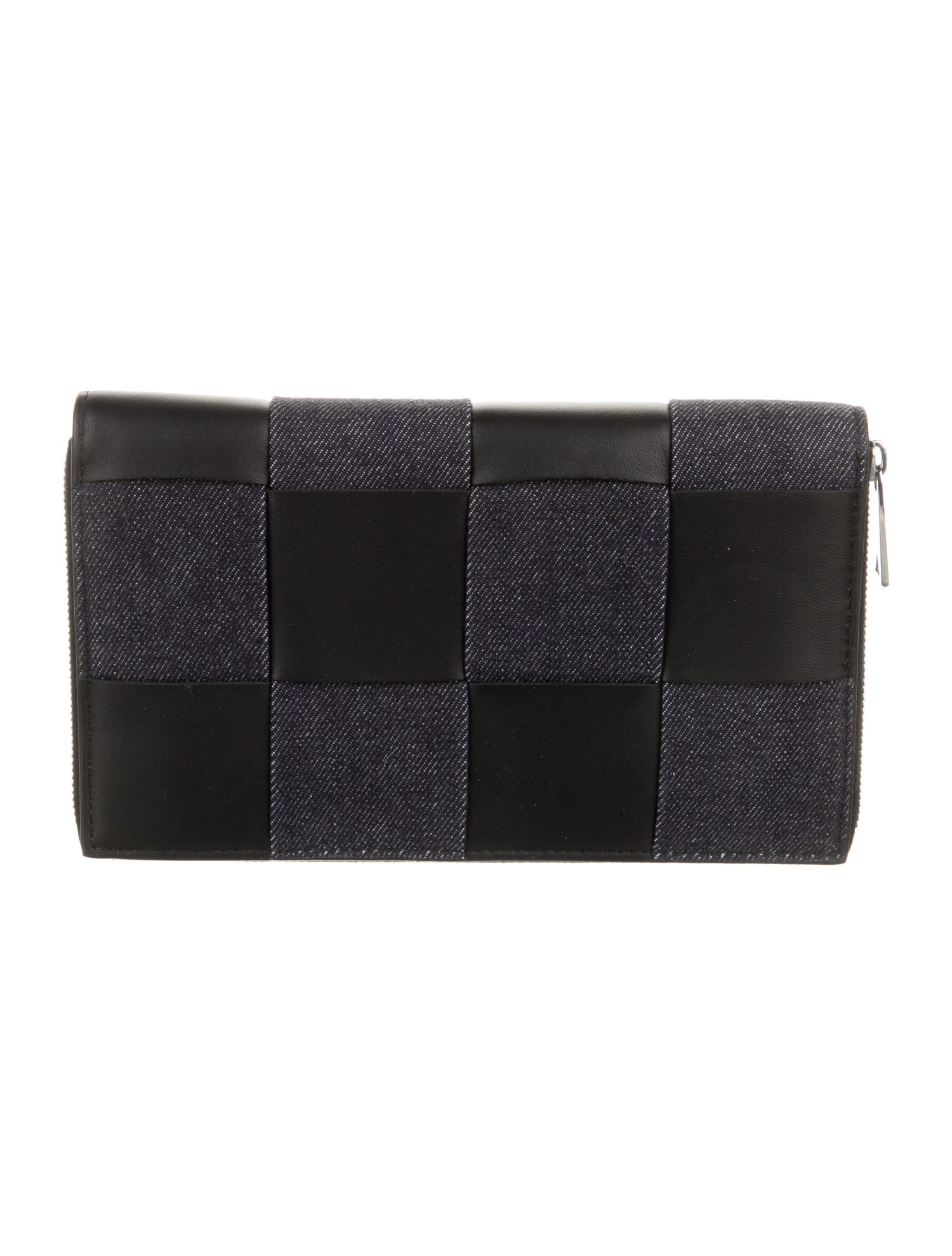 Bottega Veneta Intrecciato Weave Denim Wallet