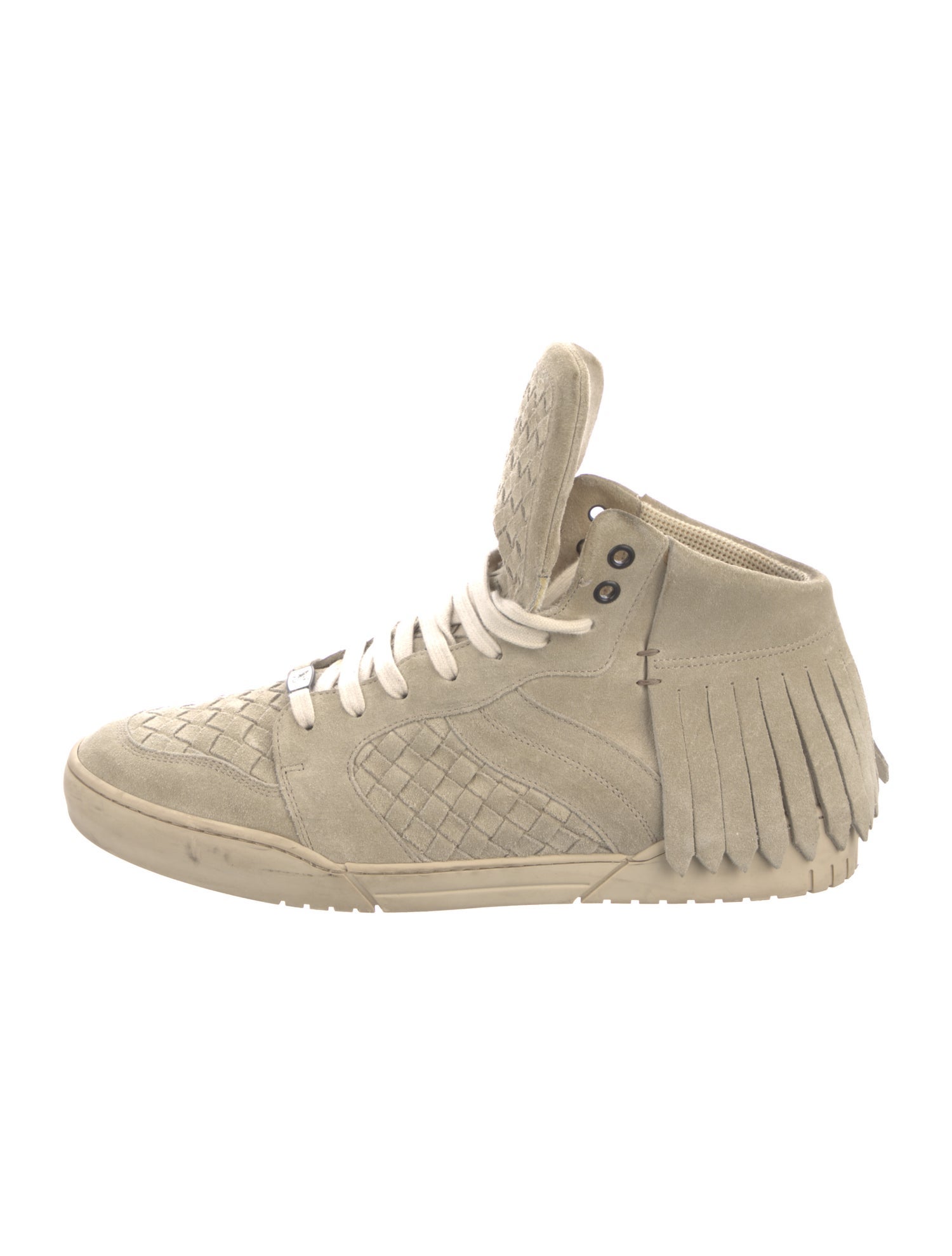 Bottega Veneta Intrecciato Weave Suede Sneakers