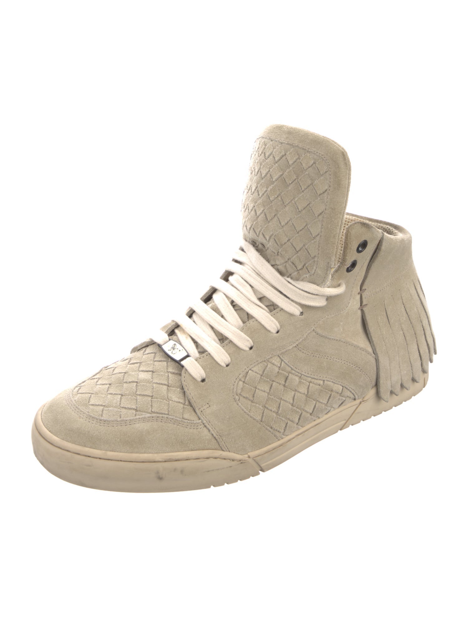 Bottega Veneta Intrecciato Weave Suede Sneakers