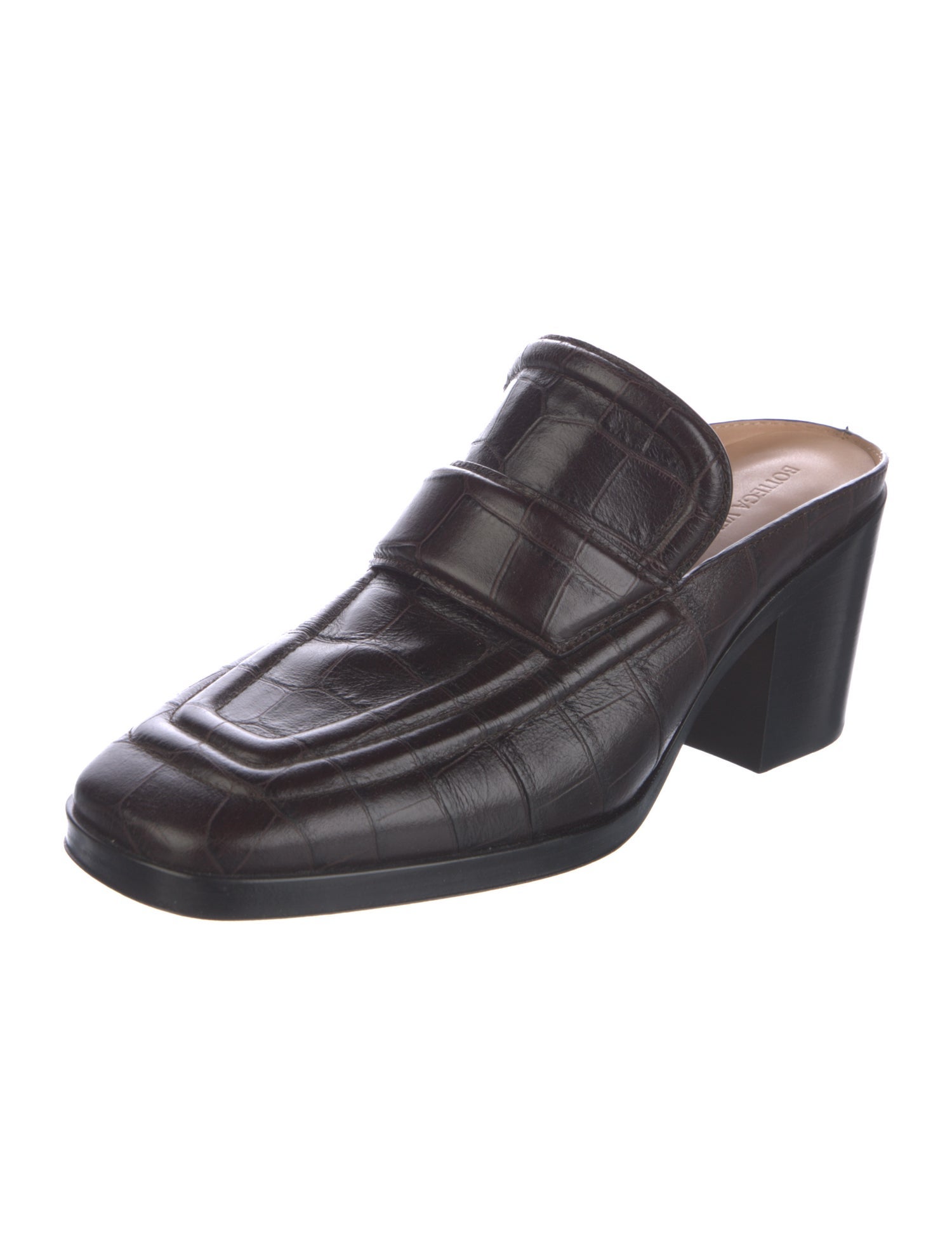 Bottega Veneta Embossed Leather Mules