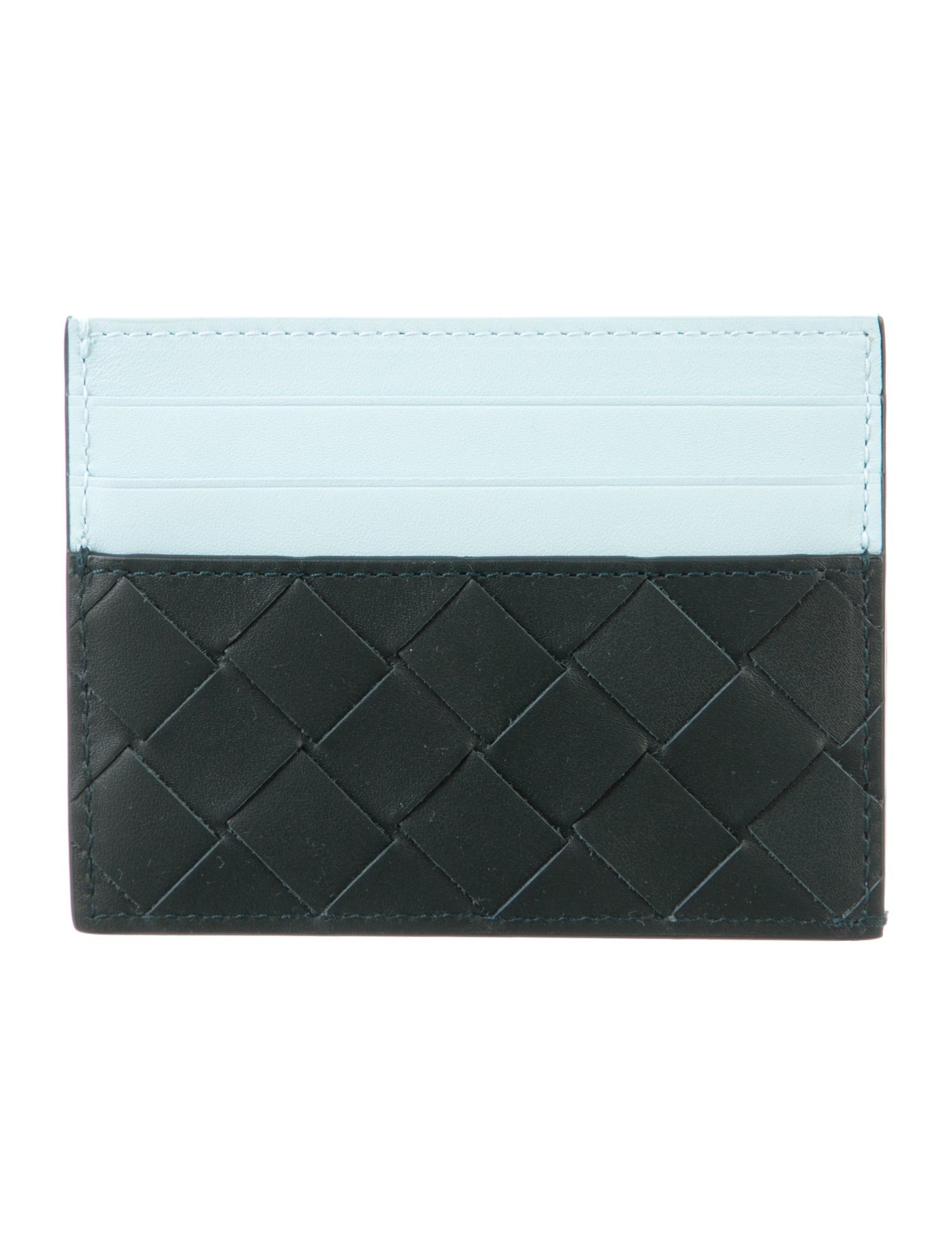 Bottega Veneta Intrecciato Weave Leather Card Holder w/ Tags