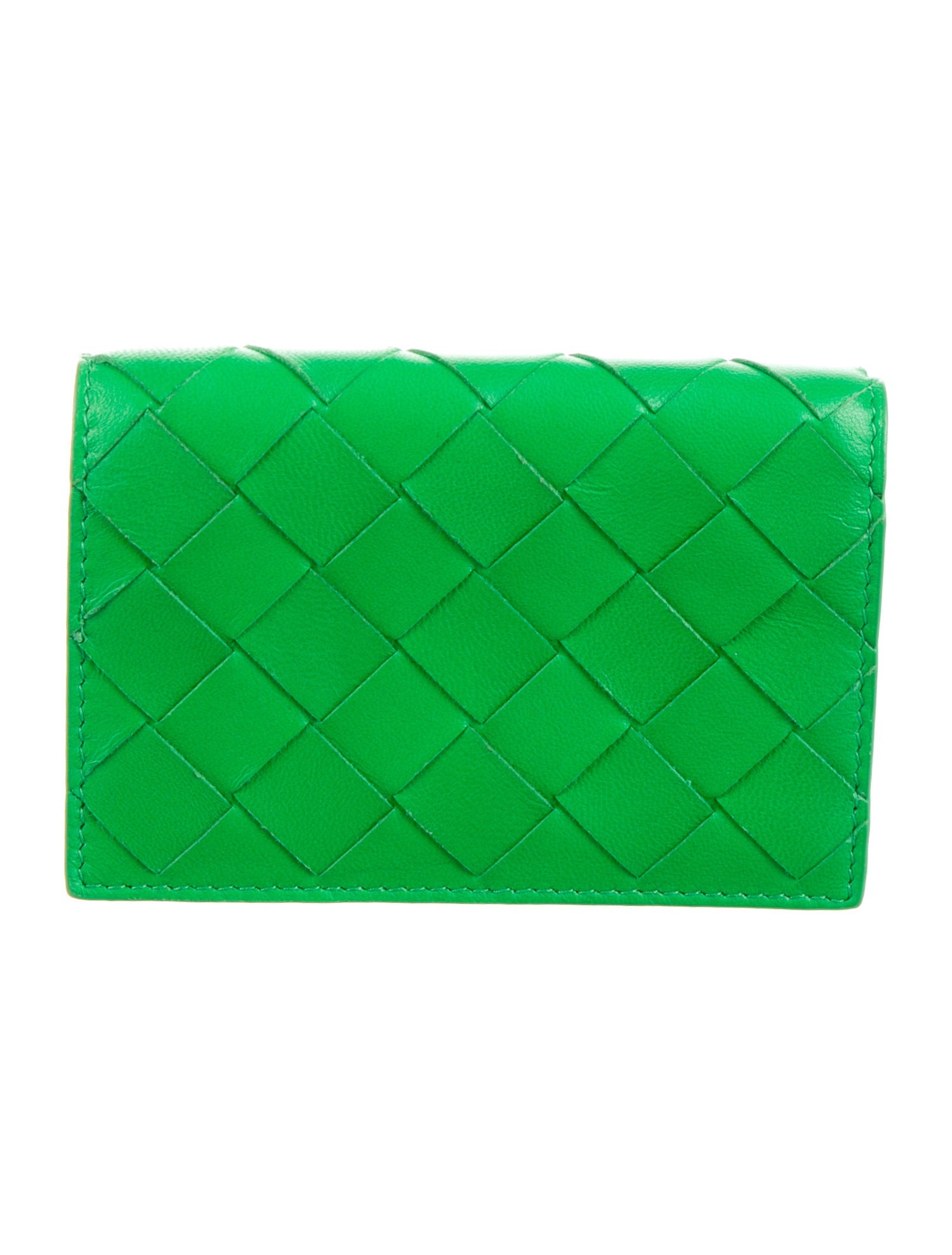 Bottega Veneta Business Card Case Intrecciato Weave Wallet