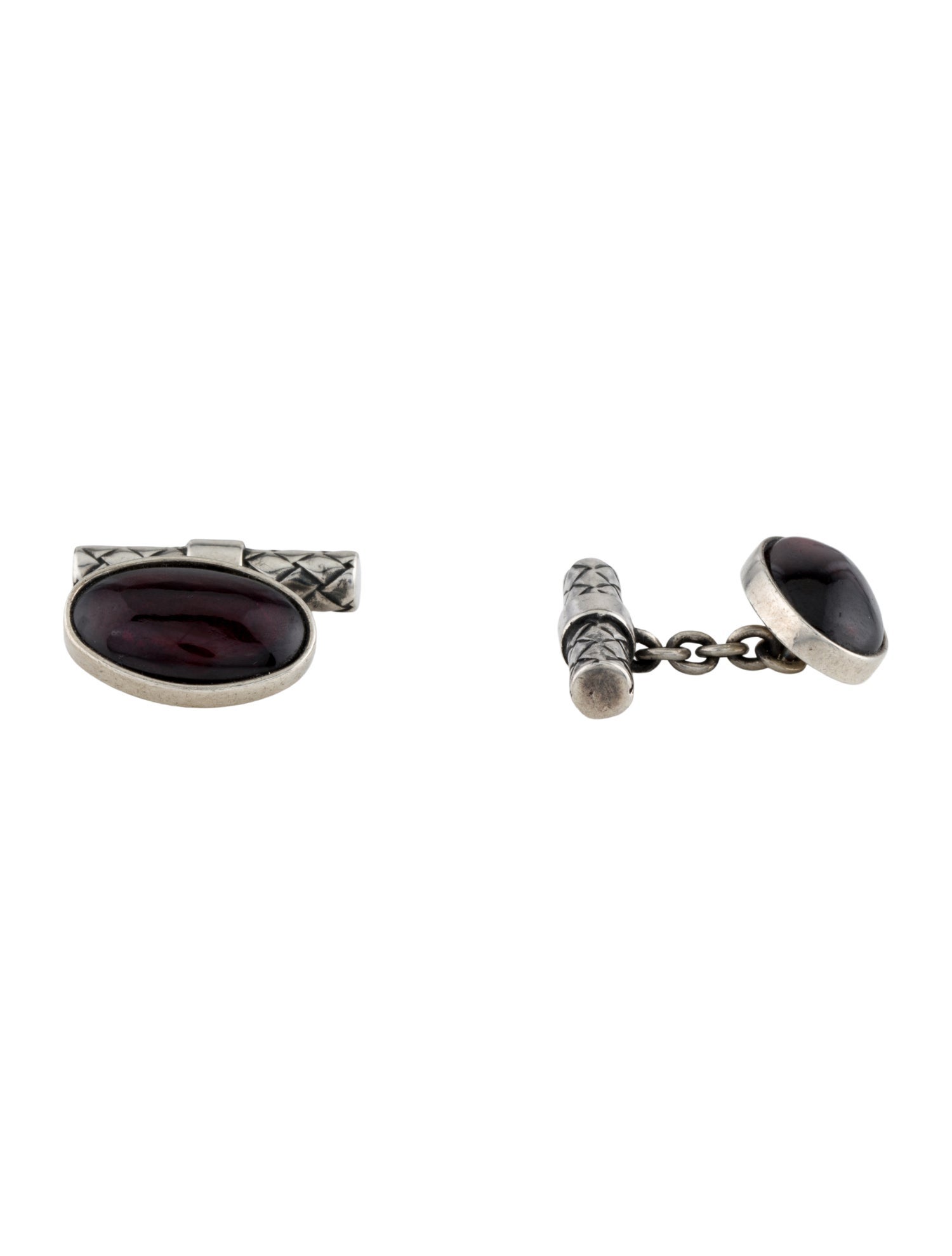 Bottega Veneta Bottega Veneta Cubic Zirconia & Enamel Cufflinks