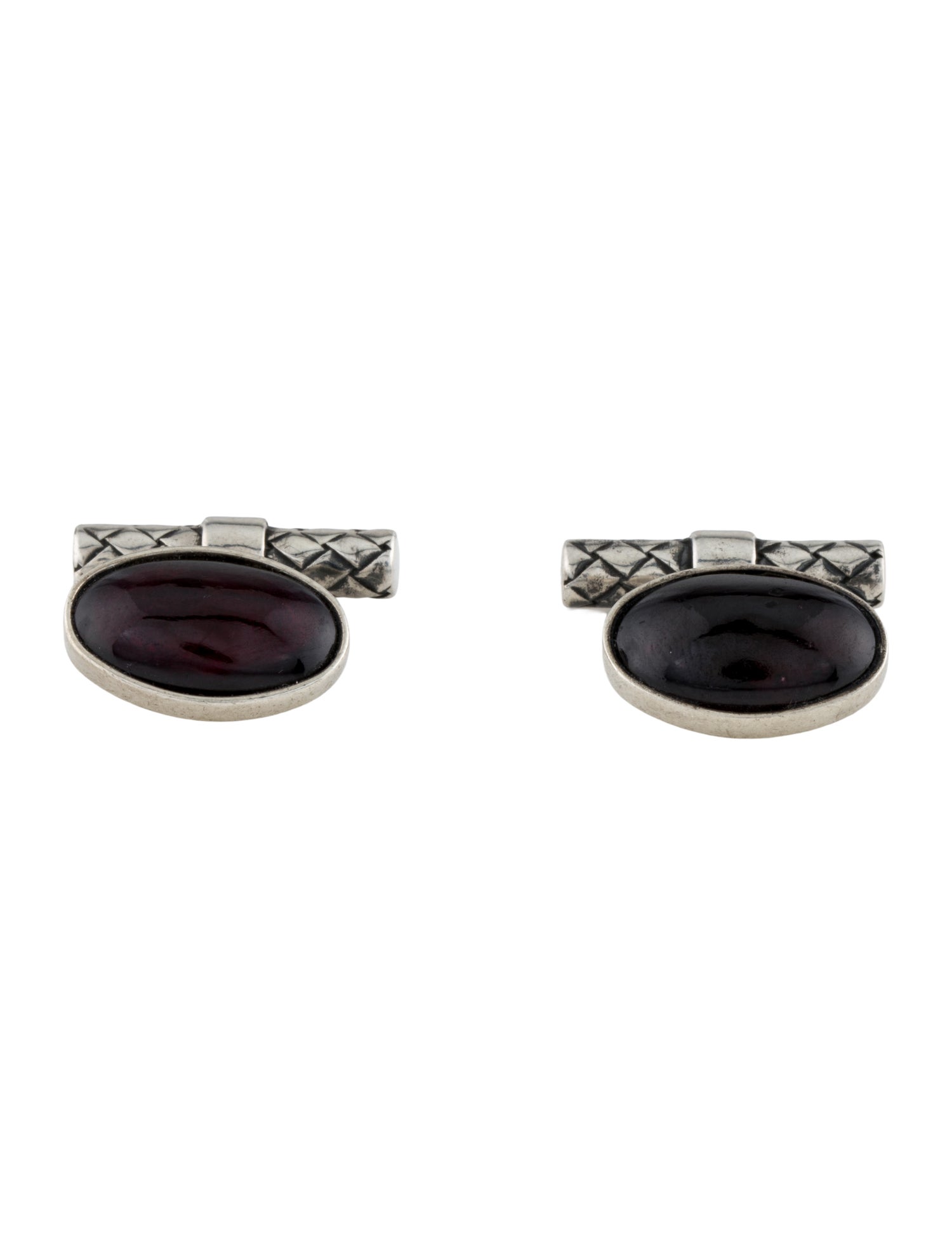 Bottega Veneta Bottega Veneta Cubic Zirconia & Enamel Cufflinks