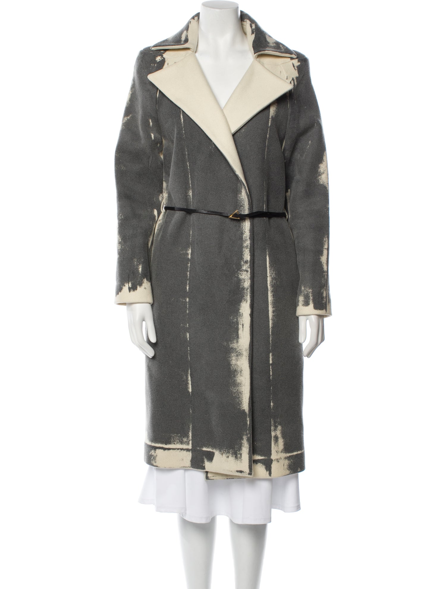 Bottega Veneta Wool Printed Trench Coat