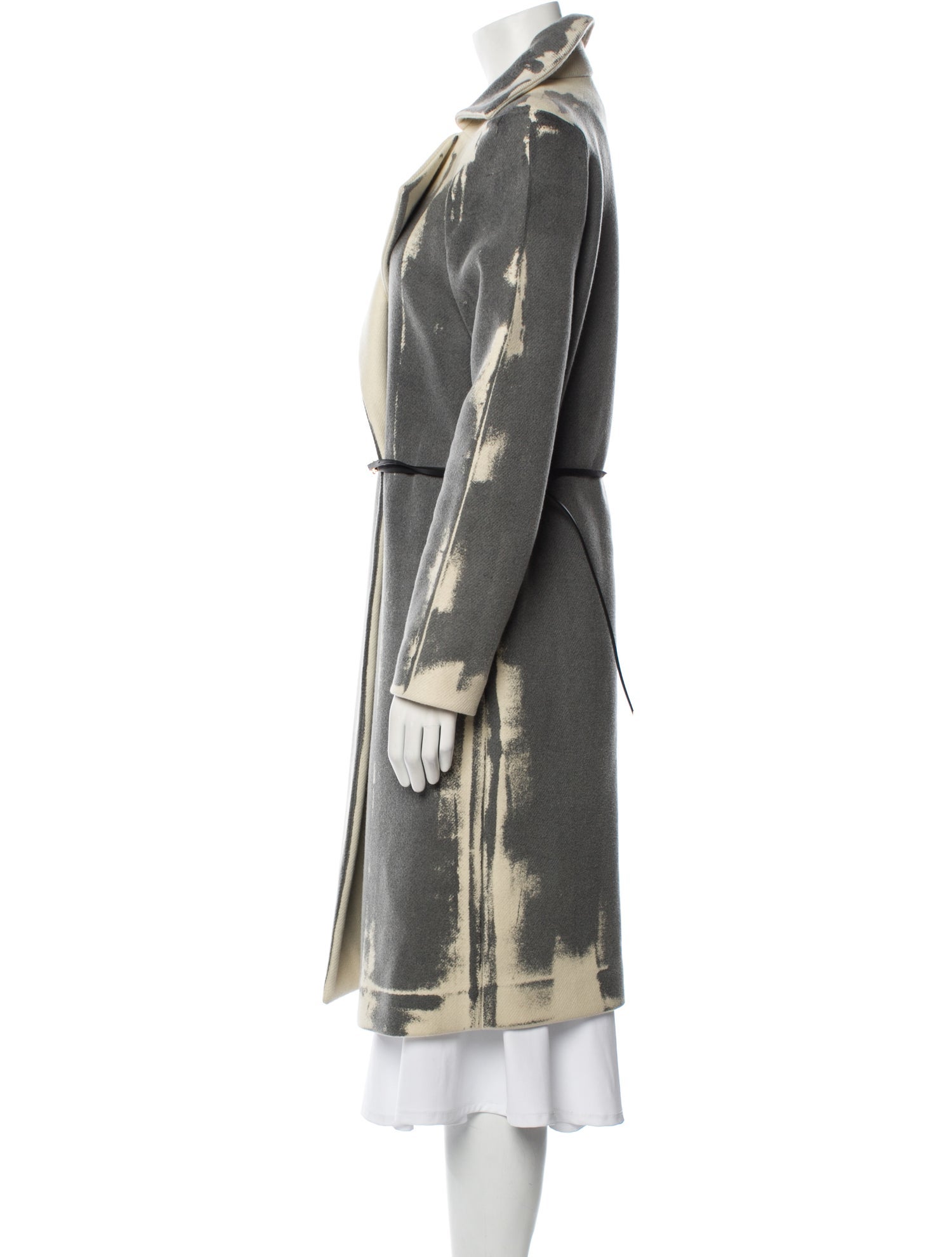 Bottega Veneta Wool Printed Trench Coat