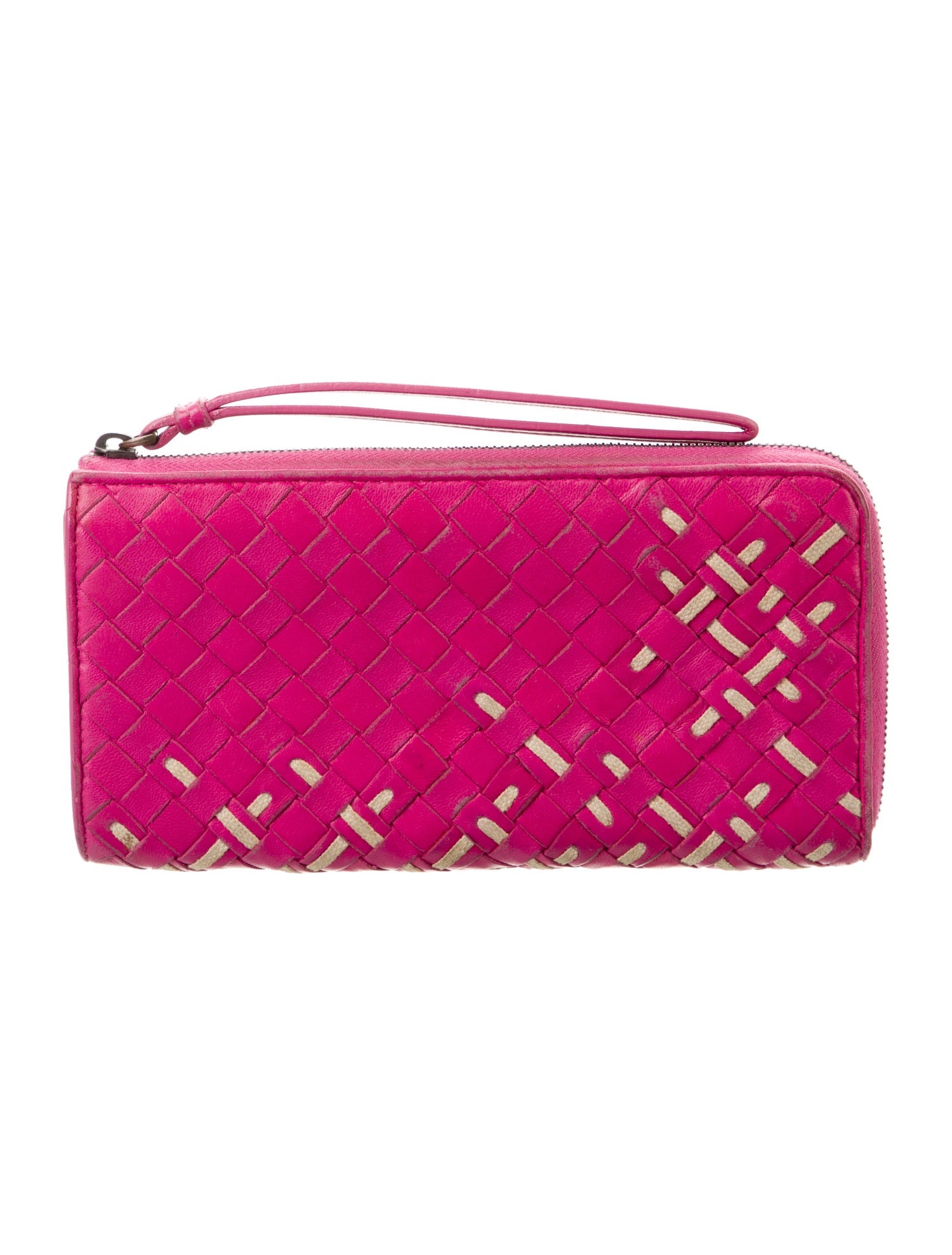 Bottega Veneta Intrecciato Weave Leather Continental Wallet