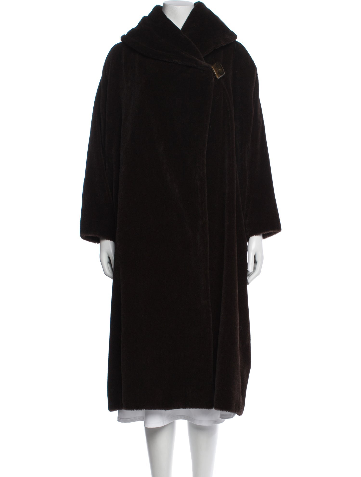 Bottega Veneta Wool Faux Fur Coat