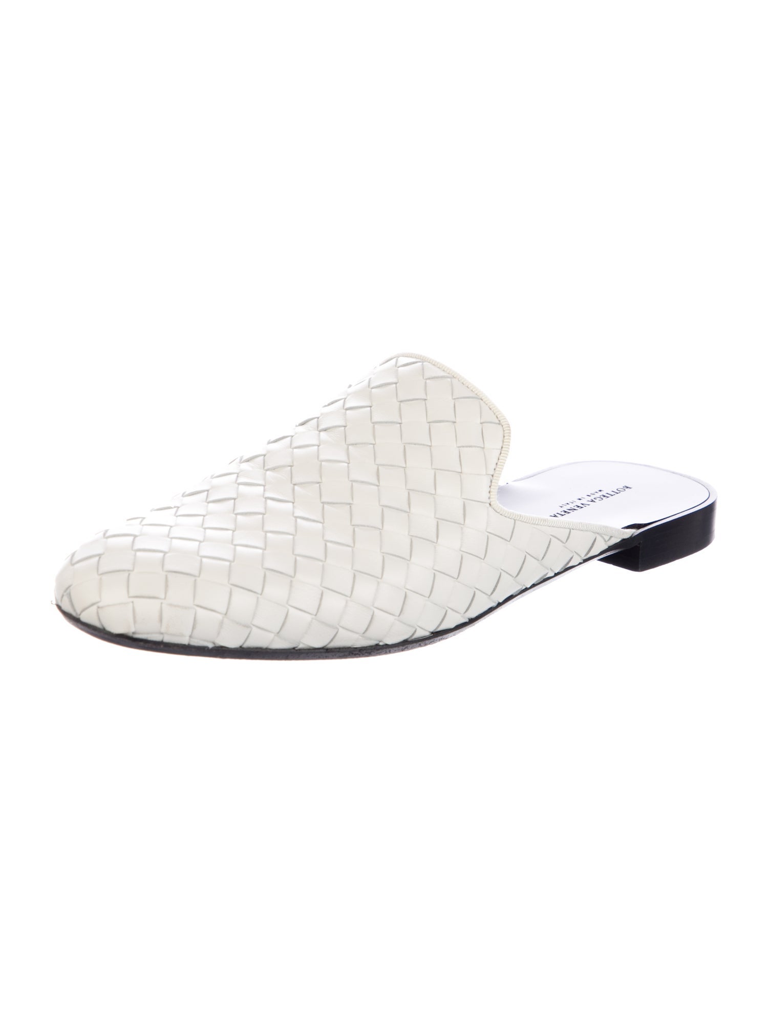 Bottega Veneta Intrecciato Weave Leather Mules