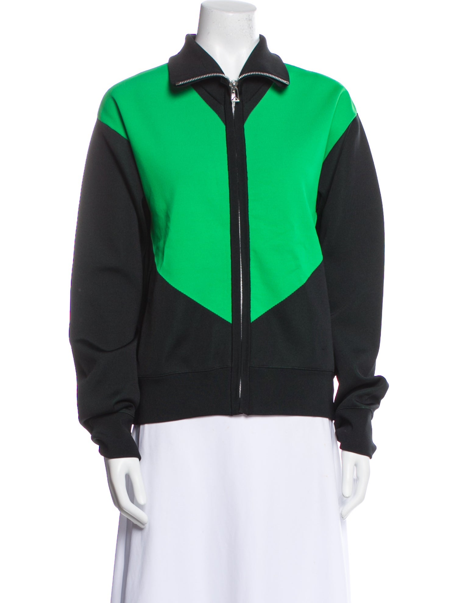 Bottega Veneta Colorblock Pattern Bomber Jacket