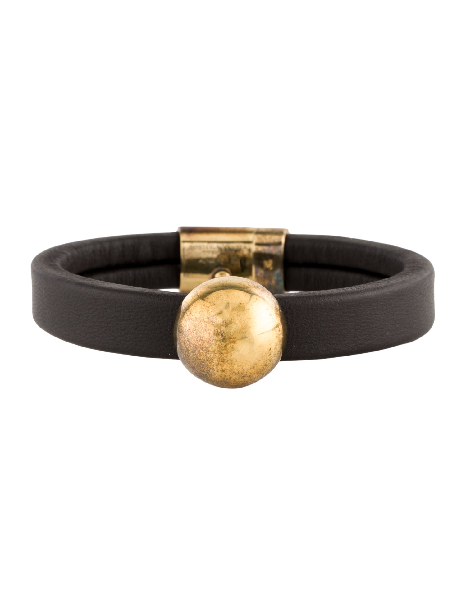 Bottega Veneta Leather Ball Charm Bracelet