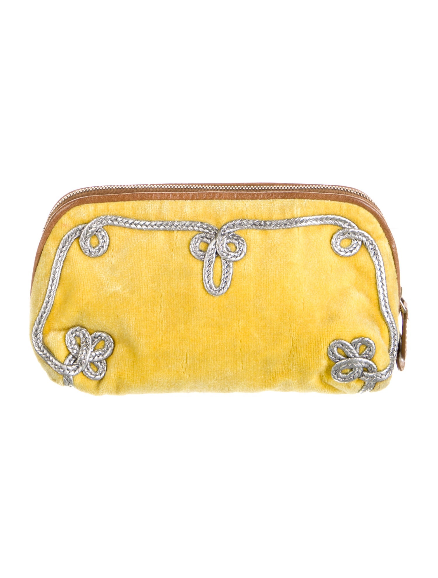 Bottega Veneta Velvet Zip Pouch