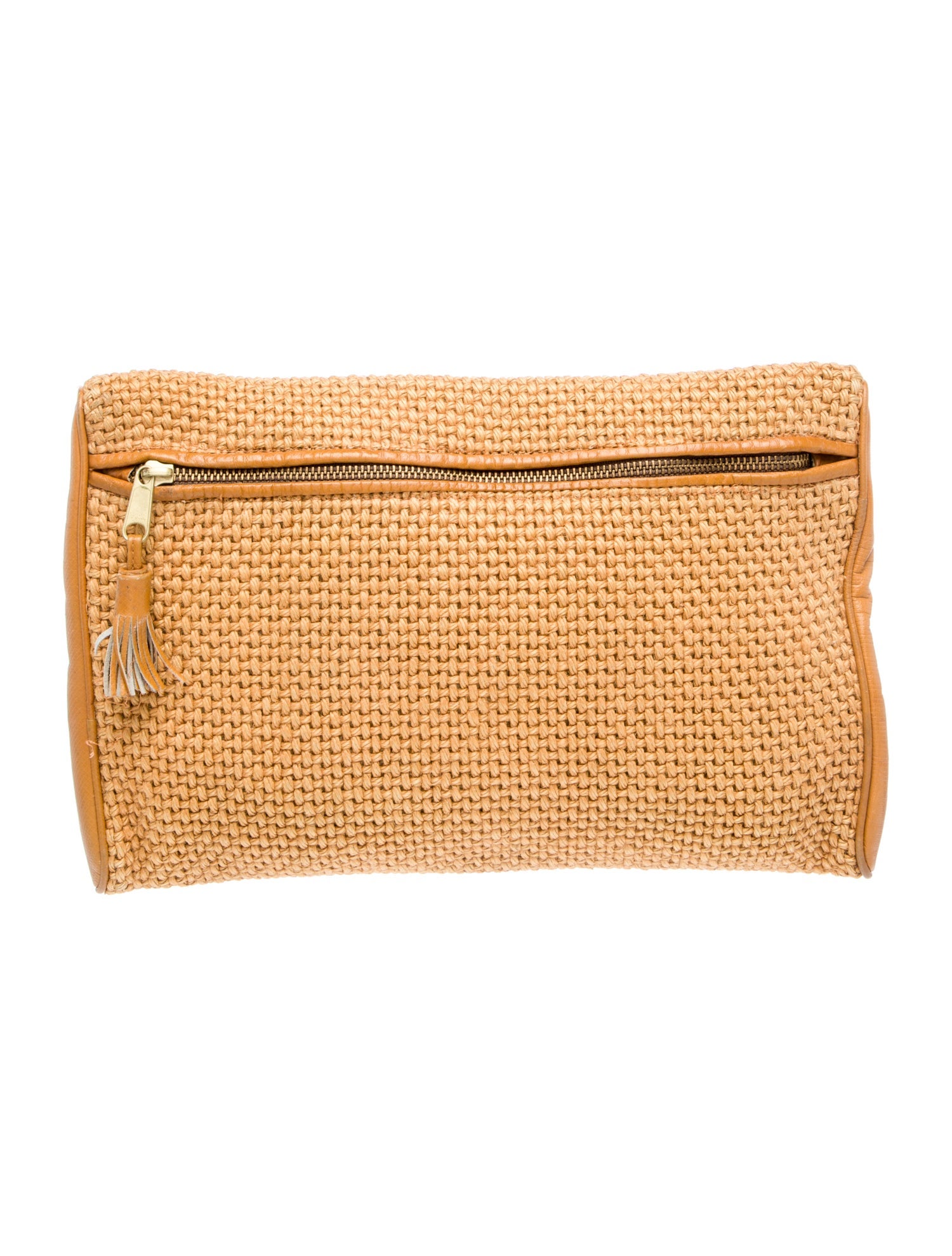 Bottega Veneta Straw Portfolio Vintage