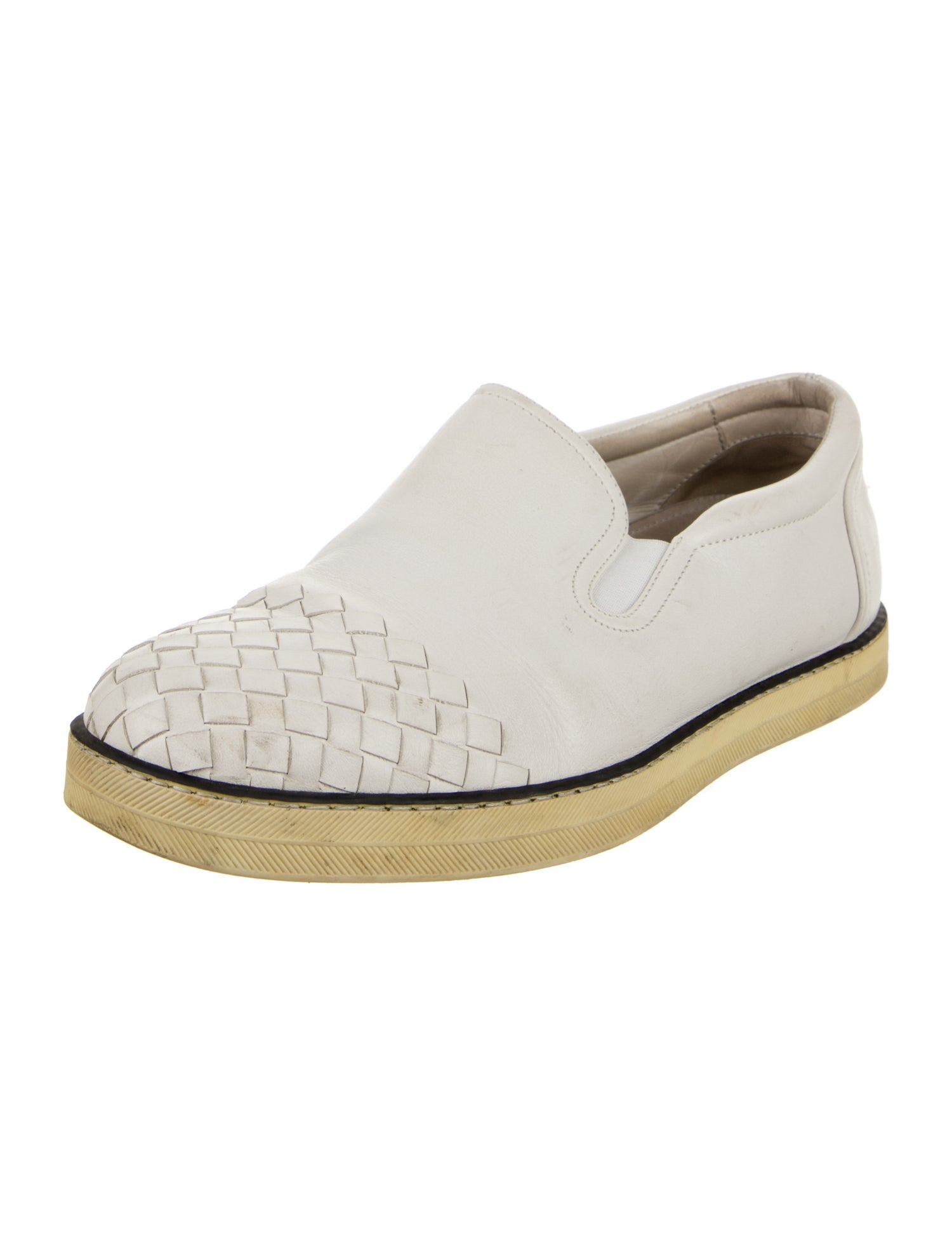 Bottega Veneta Intrecciato Weave Leather Sneakers