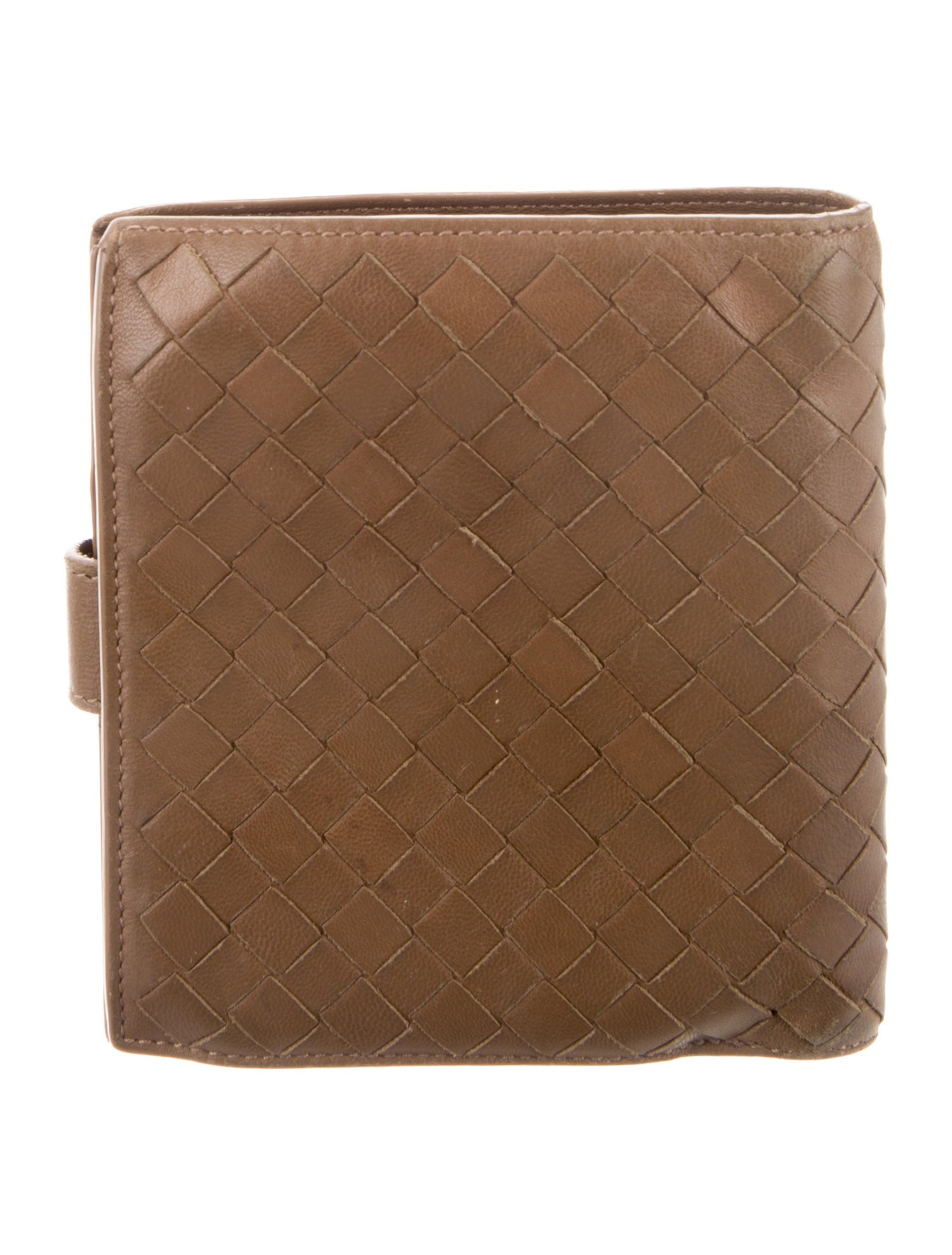 Bottega Veneta Intrecciato Weave Leather Compact Wallet