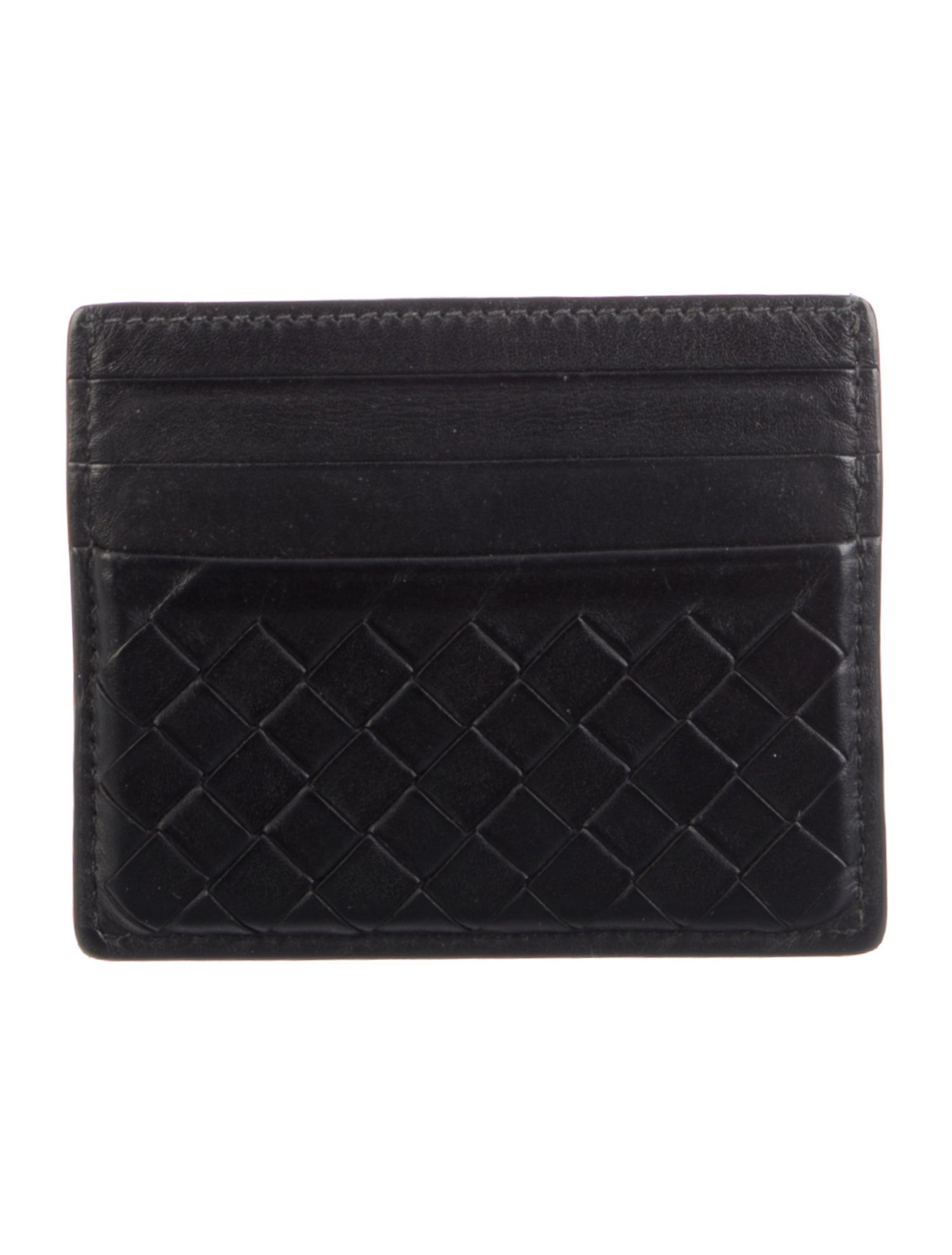 Bottega Veneta Intrecciato Weave Leather Card Holder