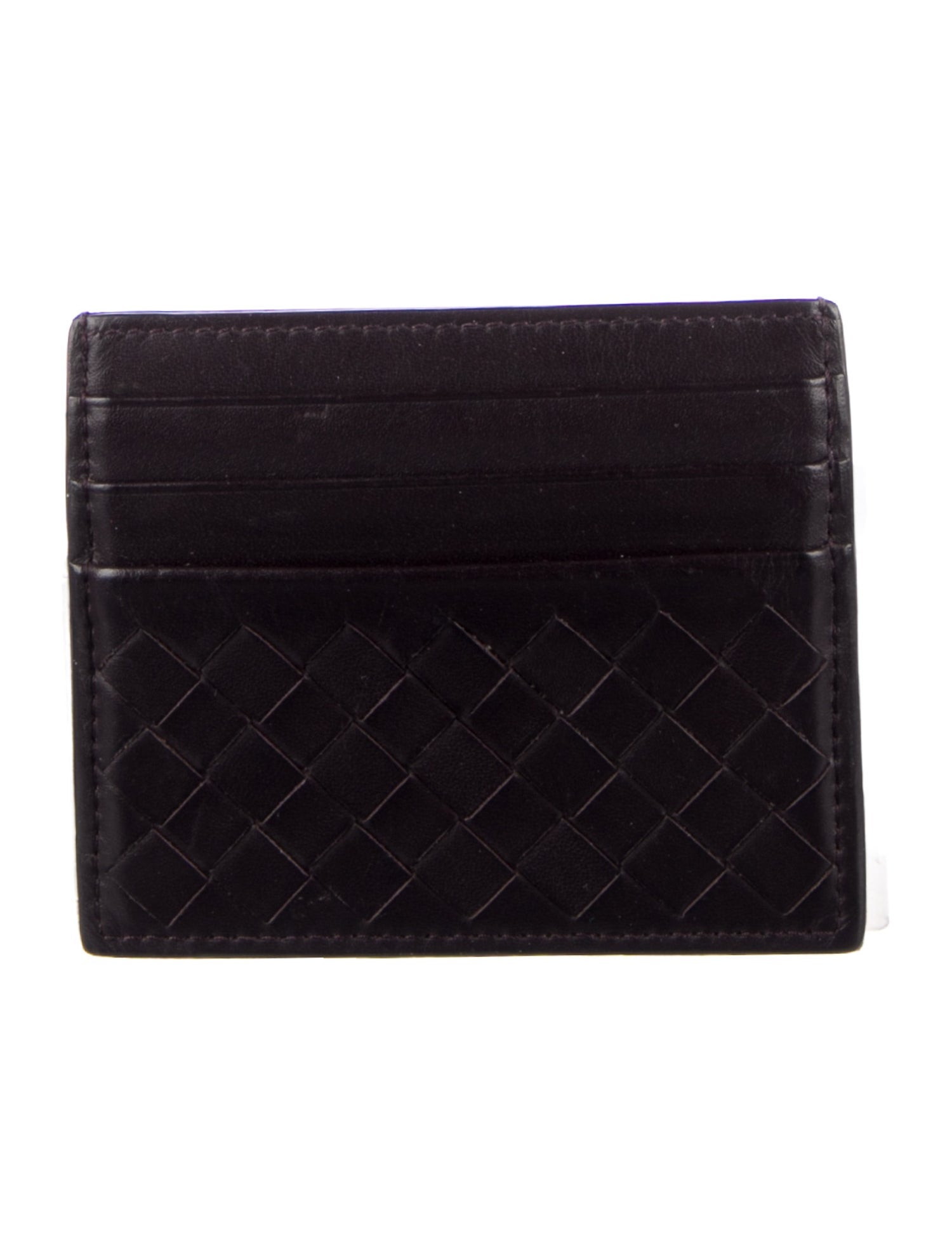 Bottega Veneta Intrecciato Weave Leather Card Holder