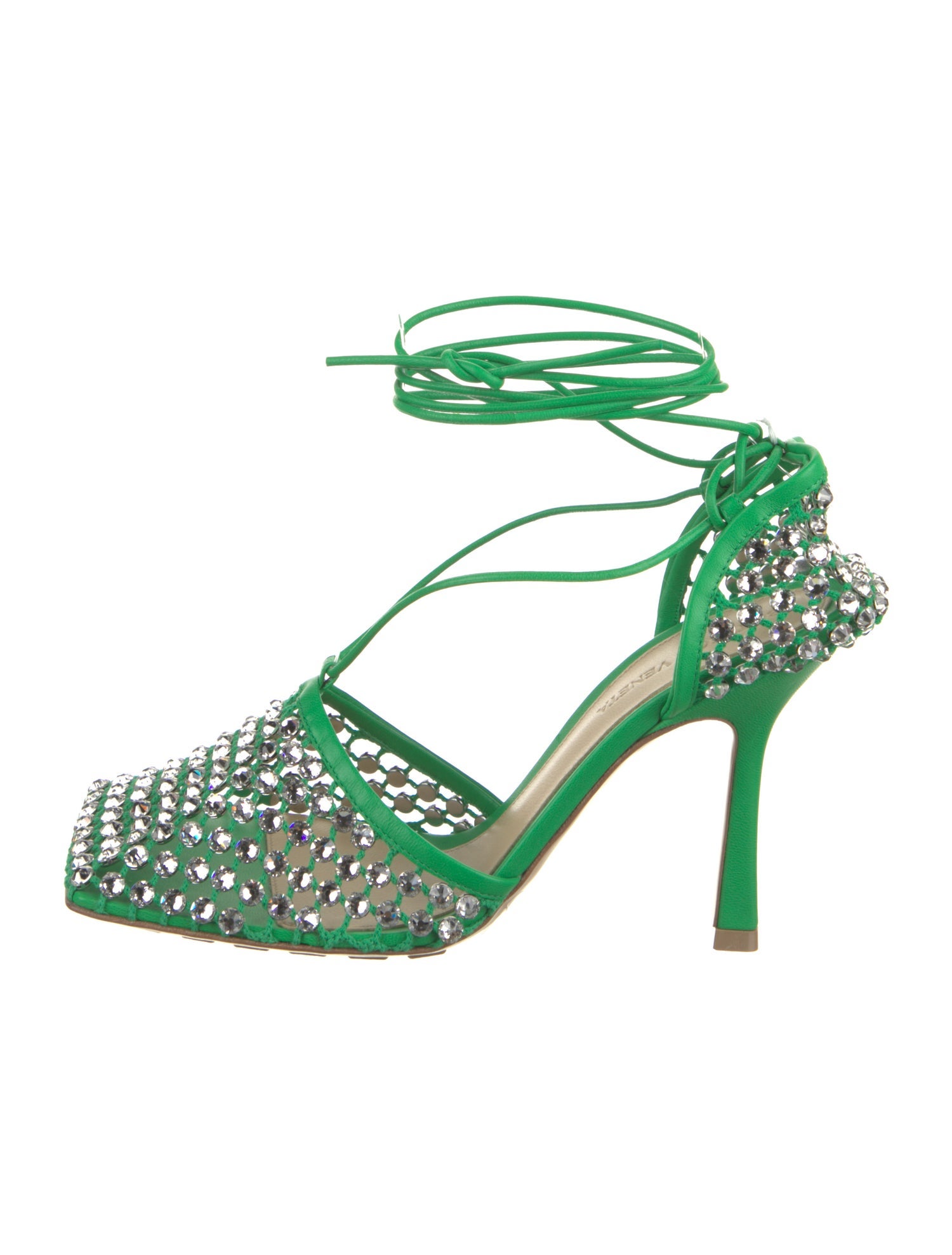 Bottega Veneta Crystal T-Strap Pumps