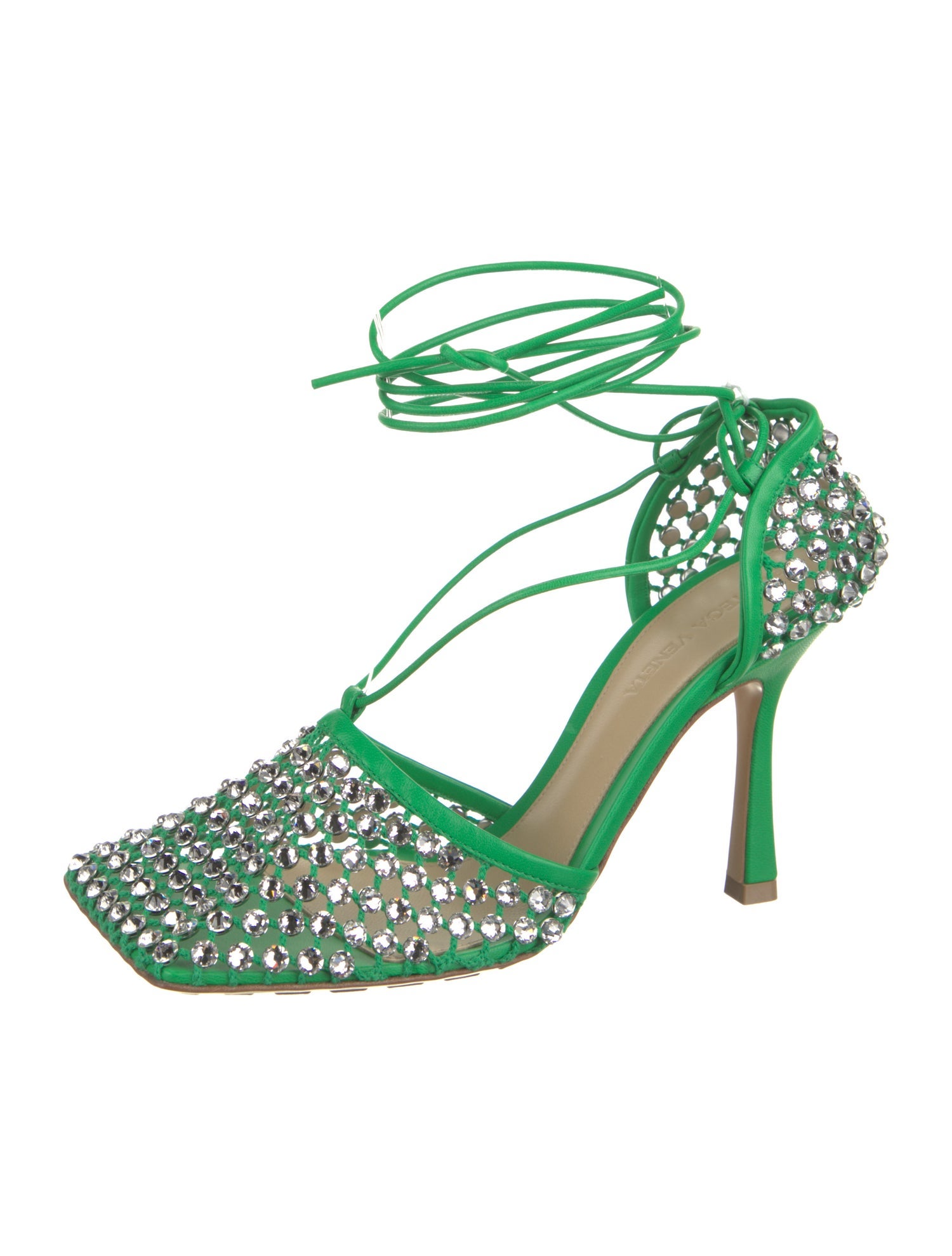 Bottega Veneta Crystal T-Strap Pumps