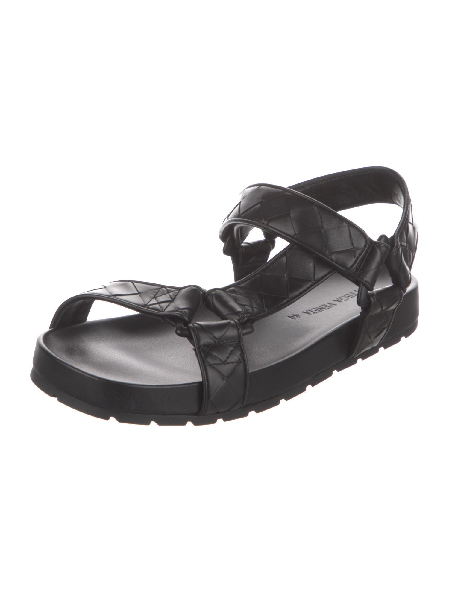 Bottega Veneta Leather Braided Accents Sandals