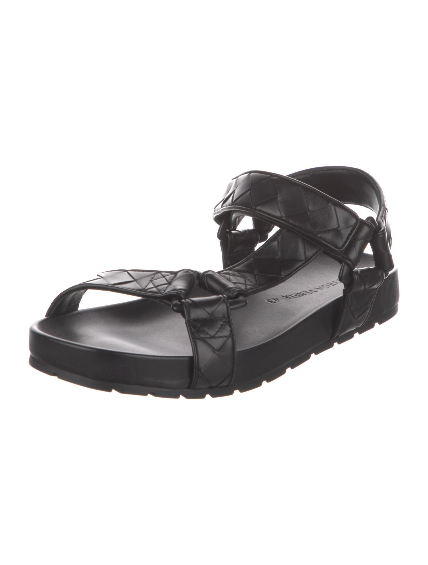 Bottega Veneta Leather Braided Accents Sandals