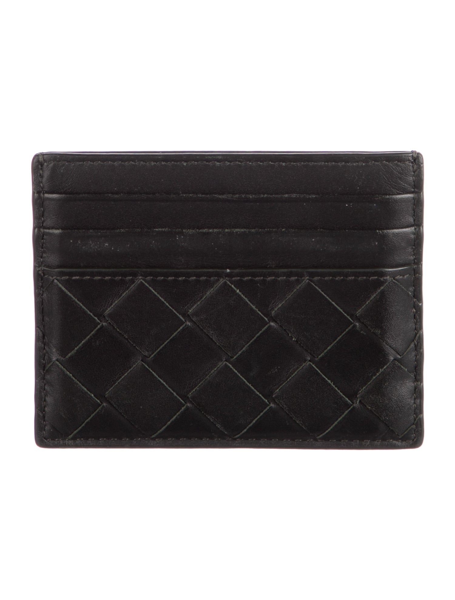Bottega Veneta Intrecciato Weave Leather Card Holder