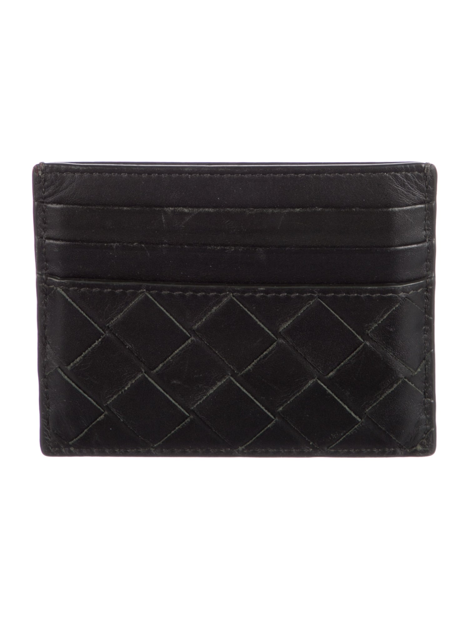 Bottega Veneta Intrecciato Weave Leather Card Holder