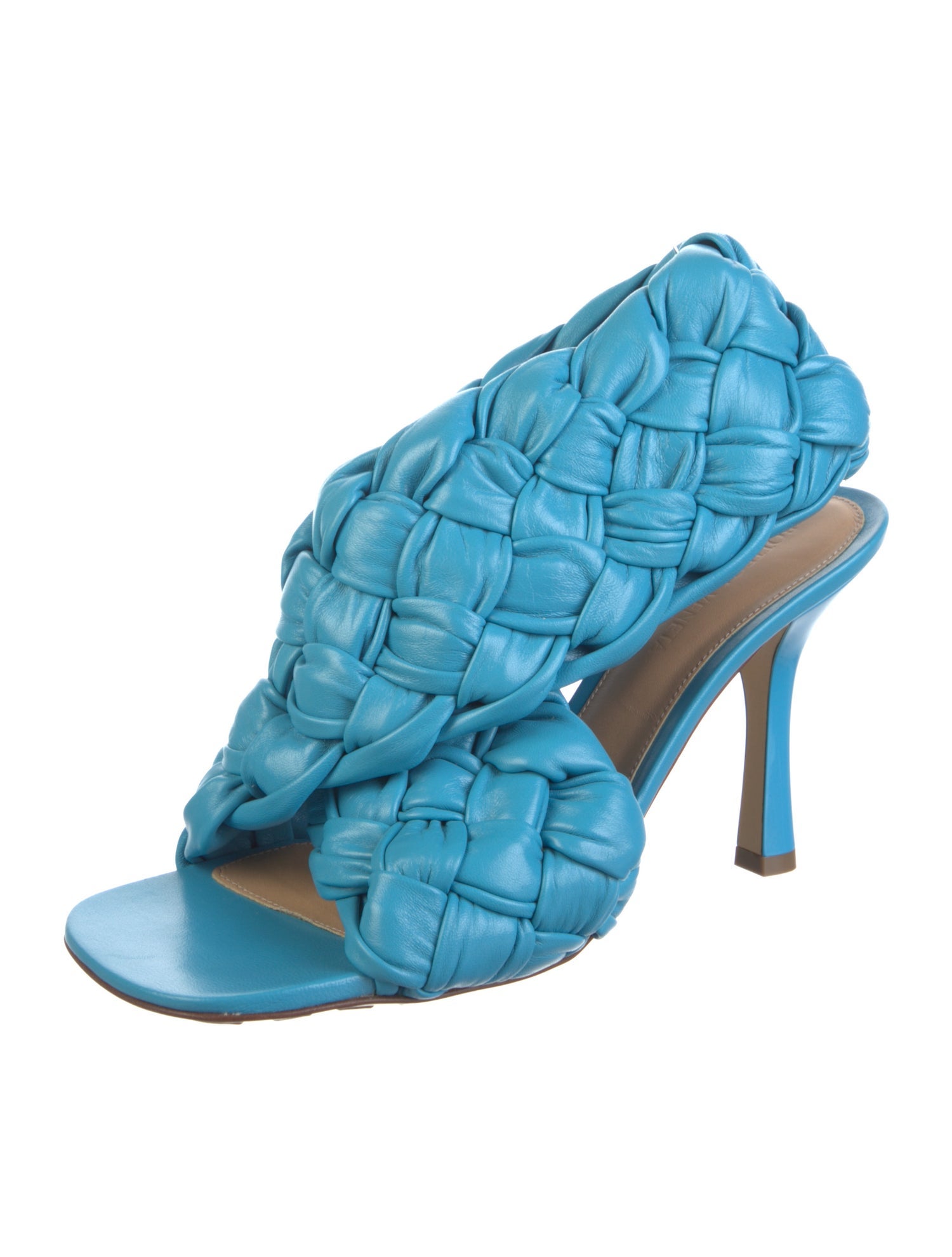 Bottega Veneta Intrecciato Weave Leather Slingback Sandals