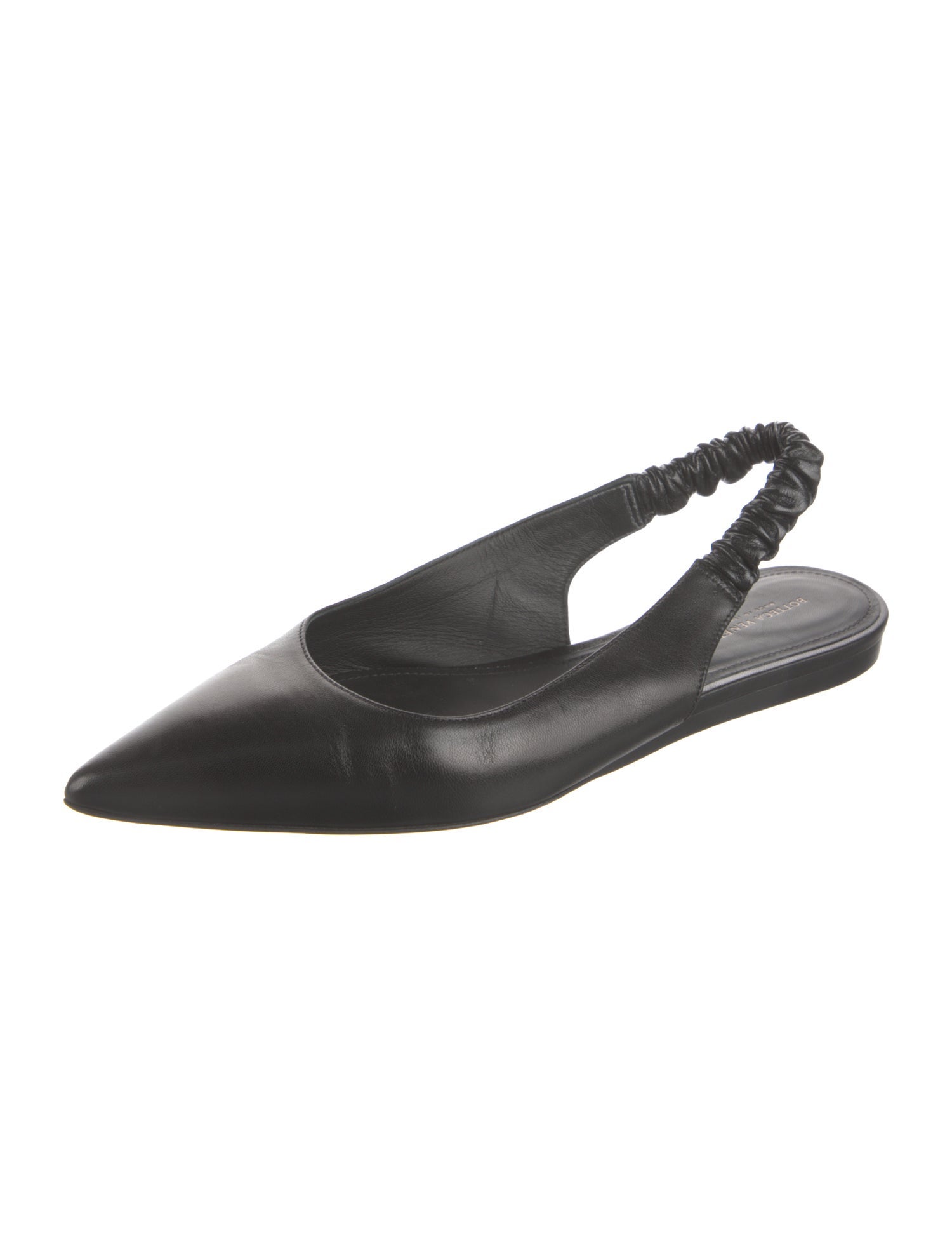 Bottega Veneta Leather Slingback Flats