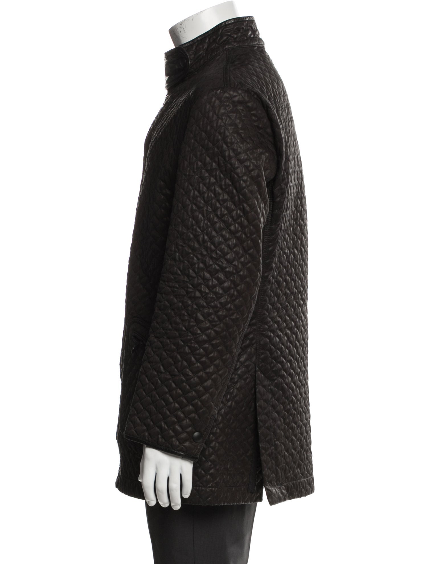 Bottega Veneta Leather Trimmed Quilted Jacket