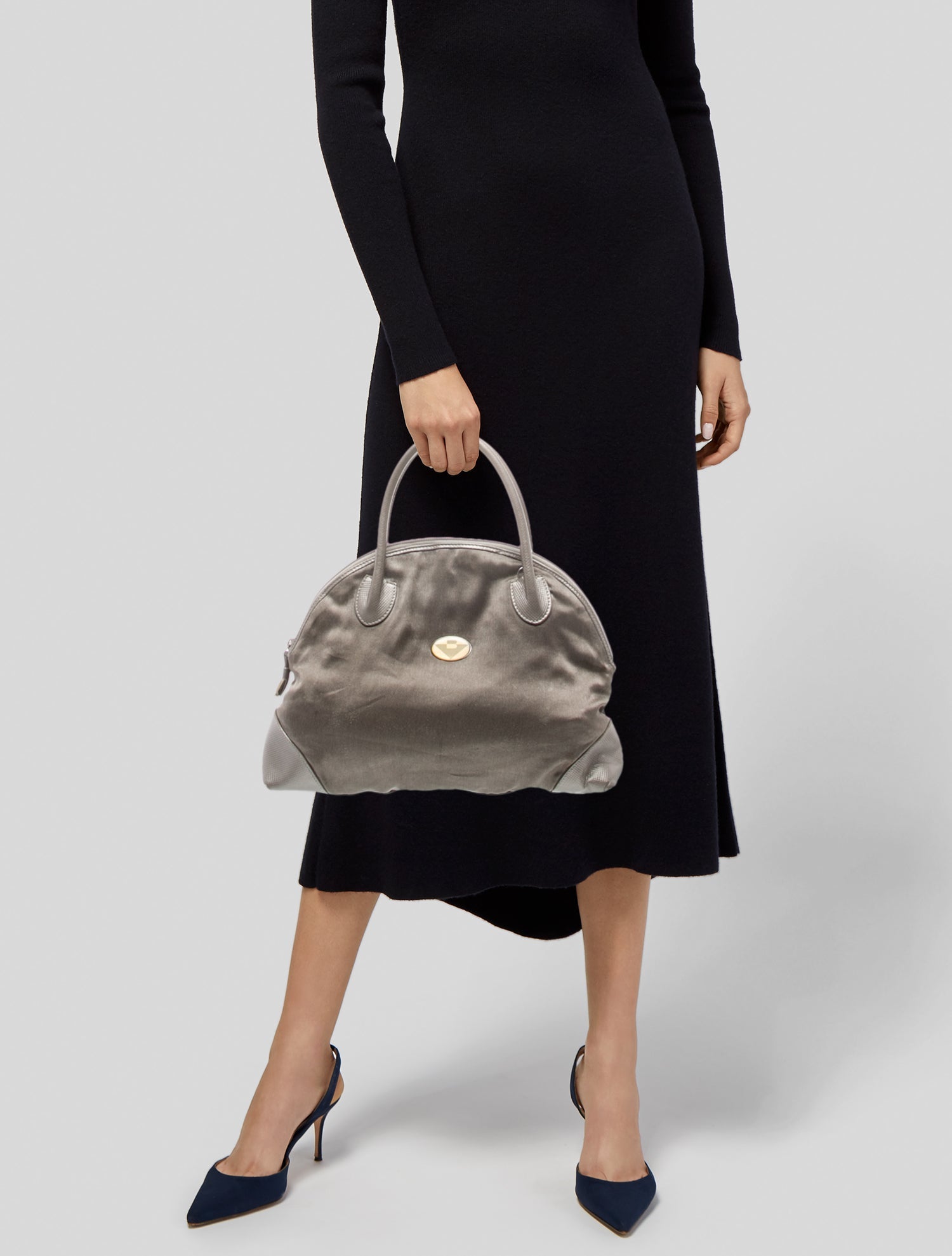 Bottega Veneta Satin Top Handle Bag Vintage