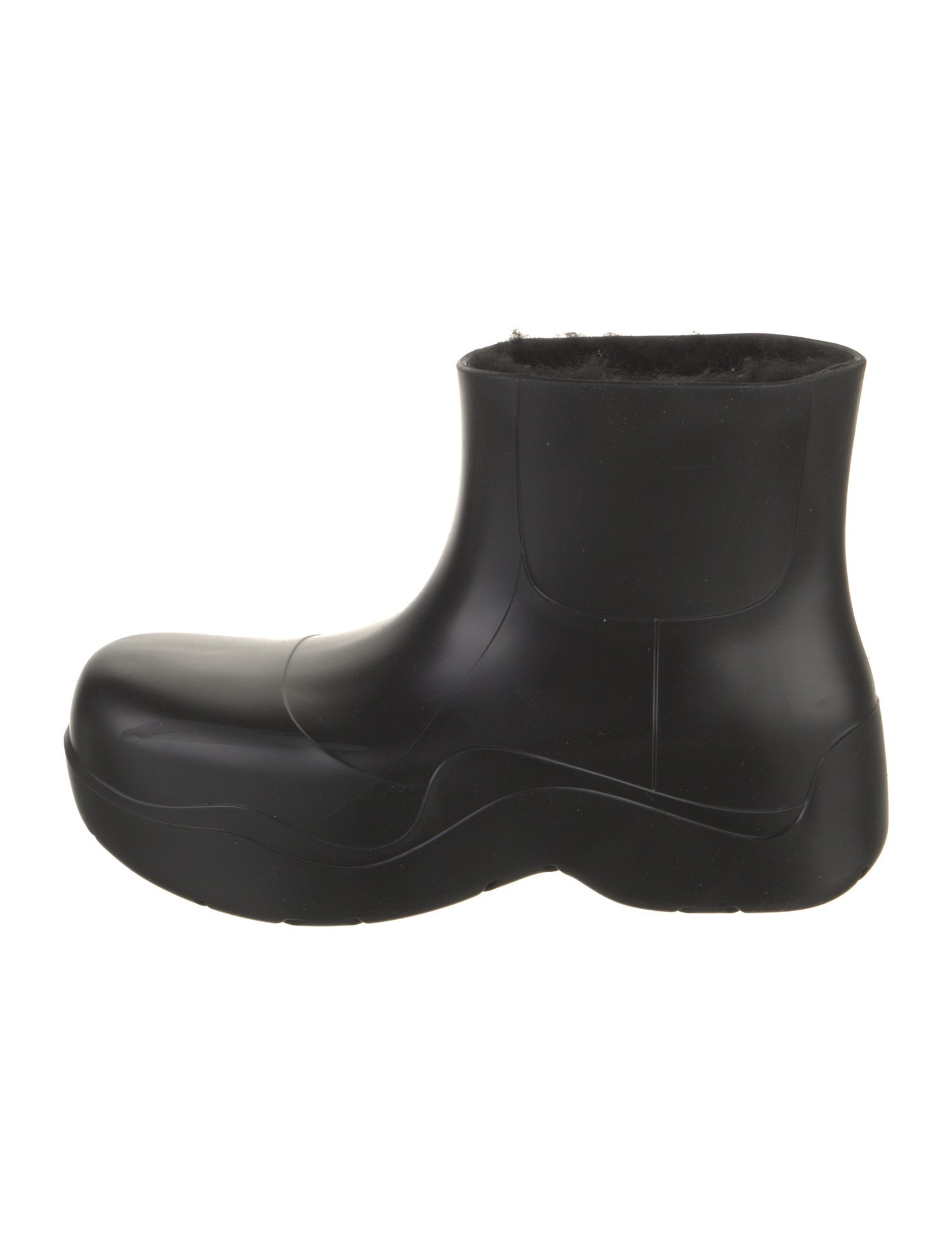 Bottega Veneta Rubber Fur Trim Rain Boots