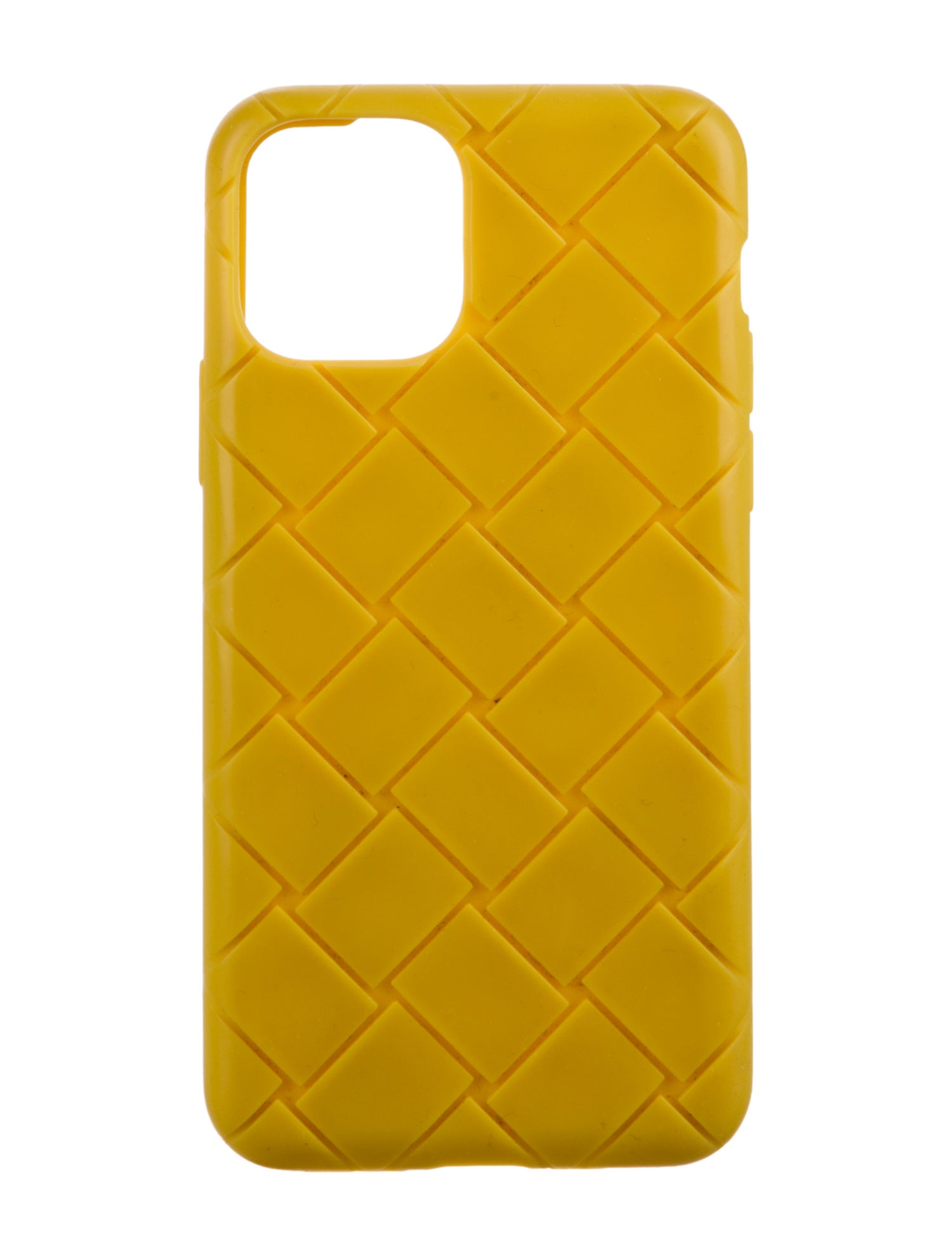 Bottega Veneta womens yellow rubber iphone case