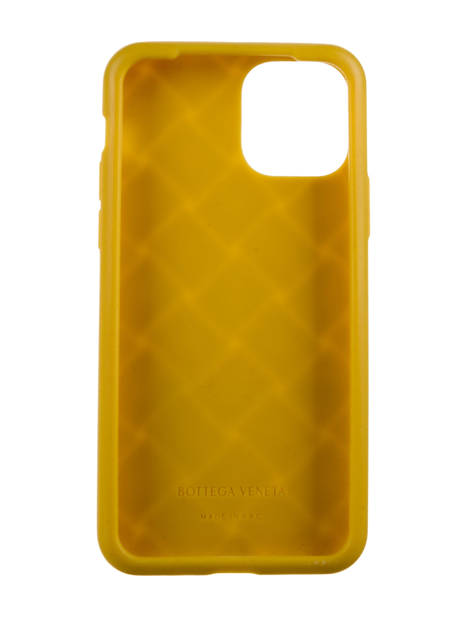 Bottega Veneta womens yellow rubber iphone case