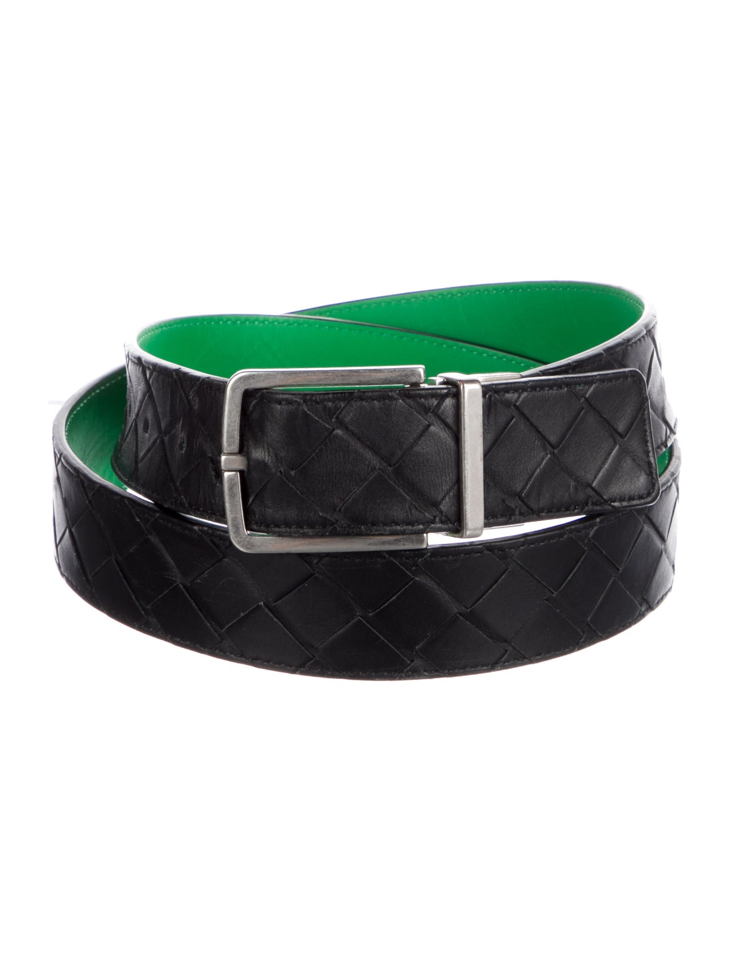 Bottega Veneta Intrecciato Weave Leather Belt