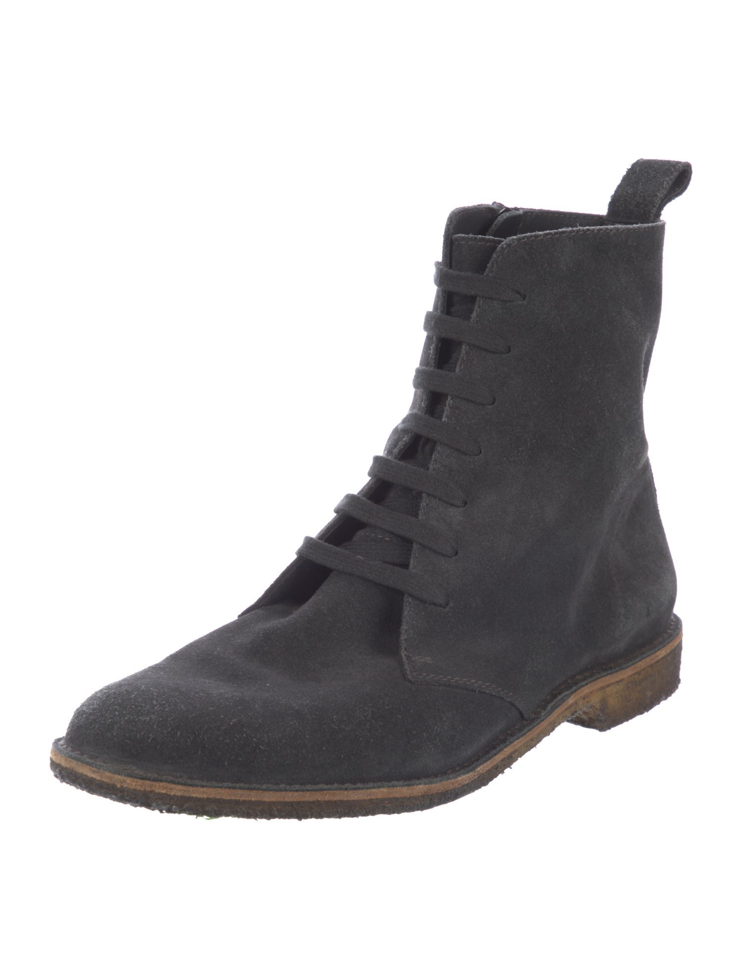 Bottega Veneta Intrecciato Weave Suede Lace-Up Boots