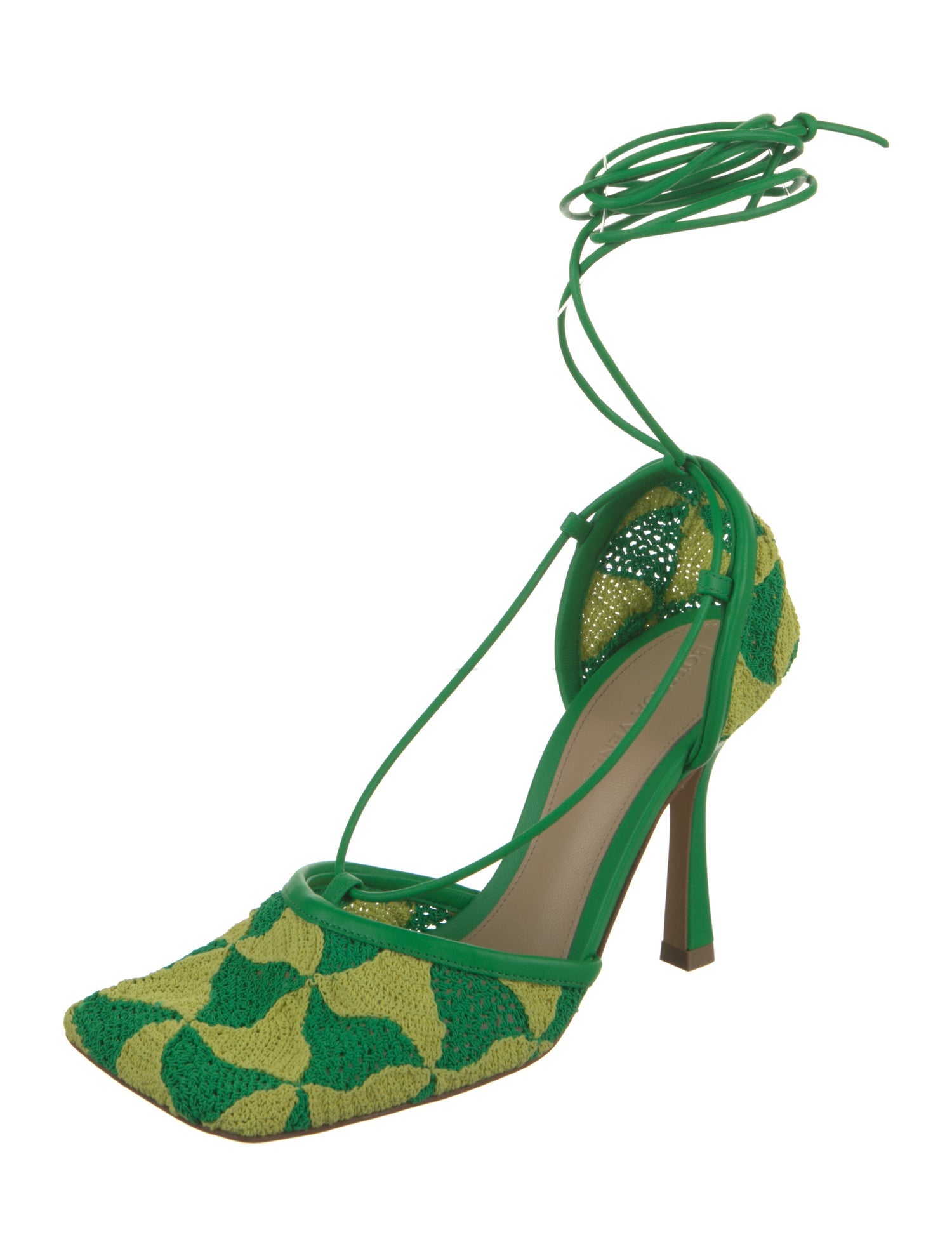 Bottega Veneta Colorblock Pattern Slingback Pumps