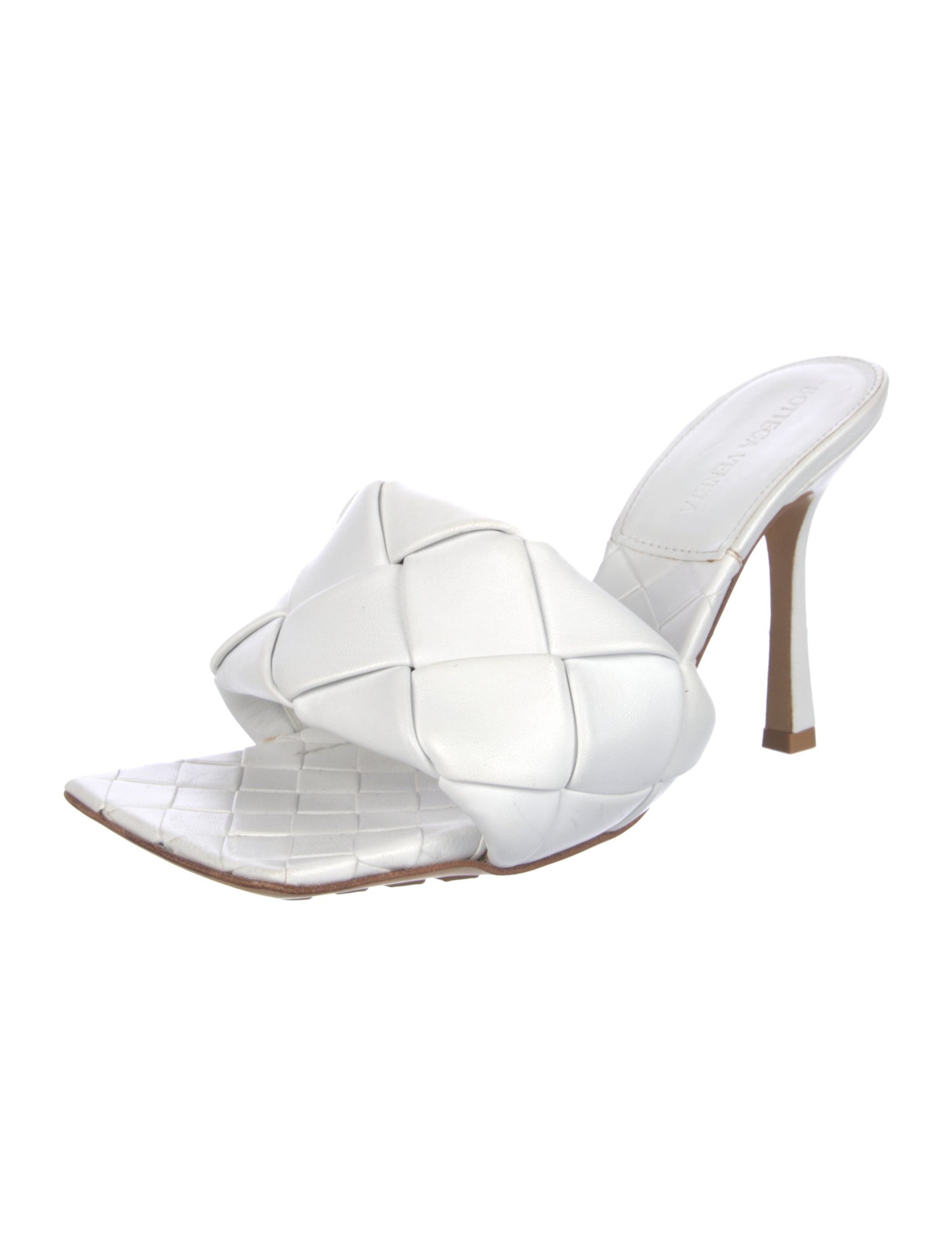 Bottega Veneta Intrecciato Weave Leather Slides