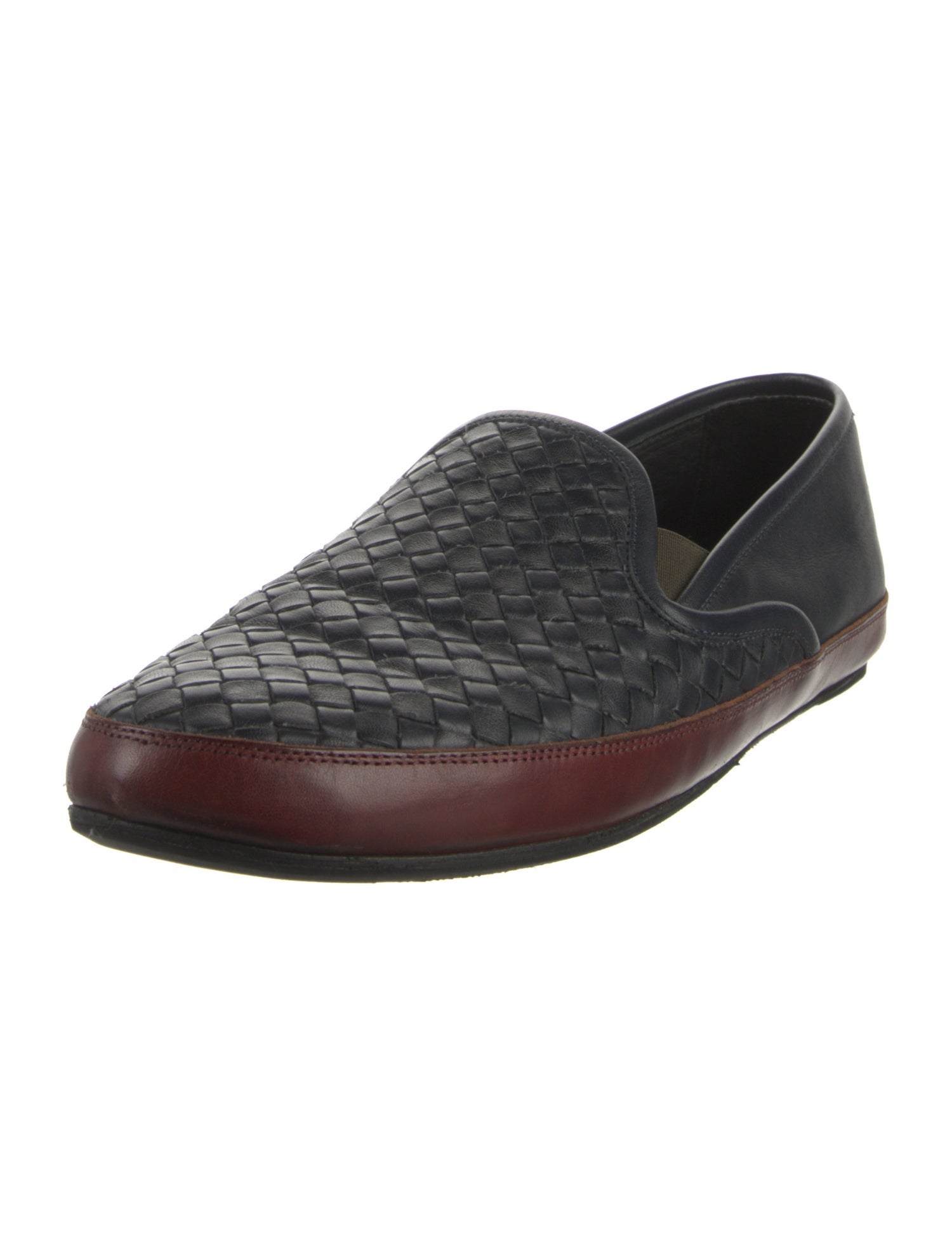 Bottega Veneta Intrecciato Weave Leather Loafers