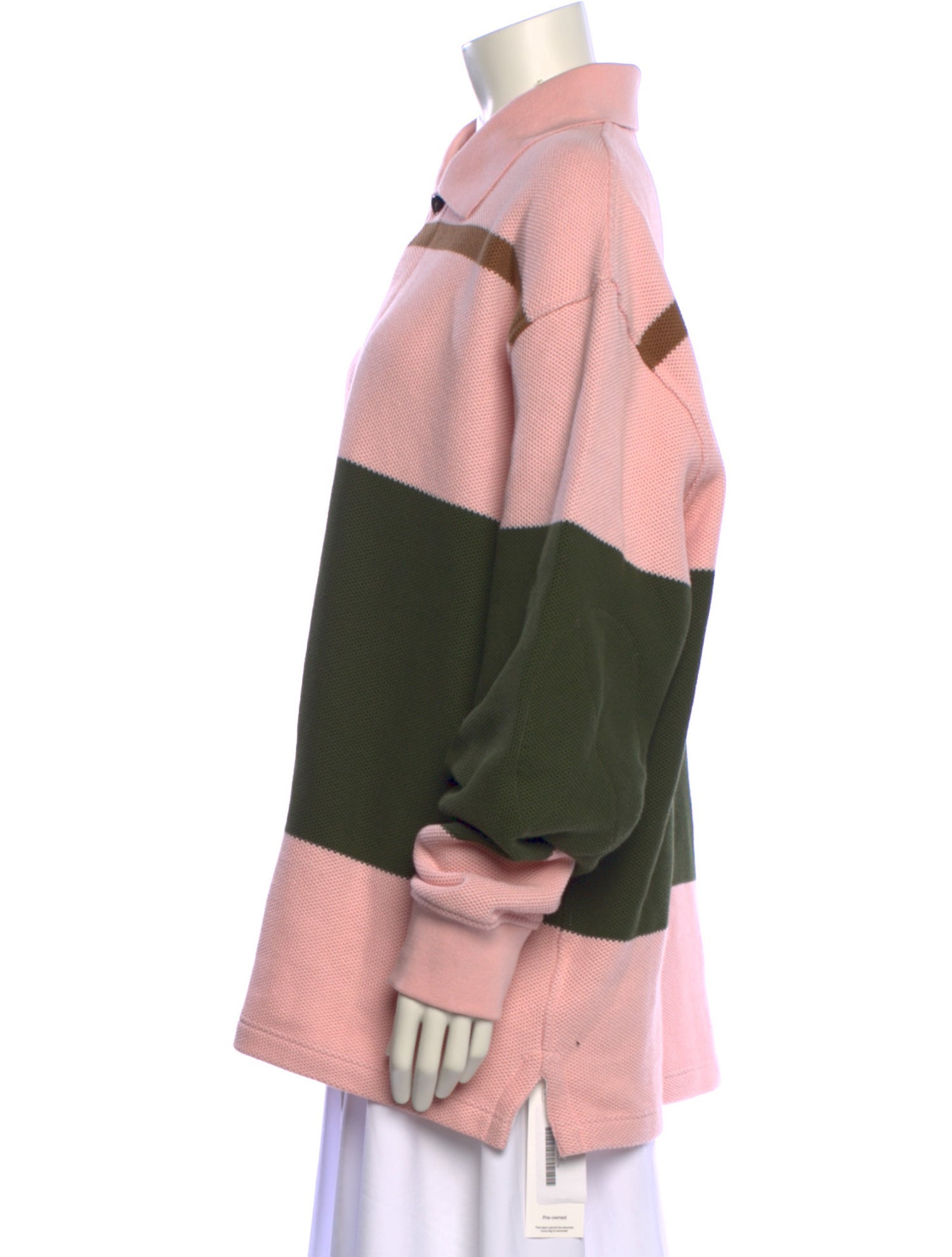 Bottega Veneta Colorblock Pattern Mock Neck Sweatshirt w/ Tags