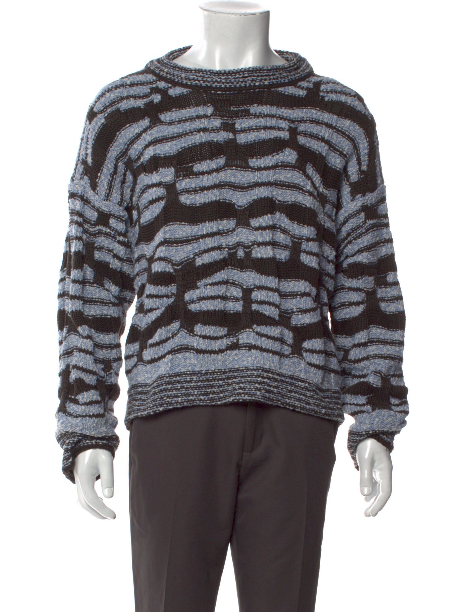 Bottega Veneta Striped Crew Neck Cardigan