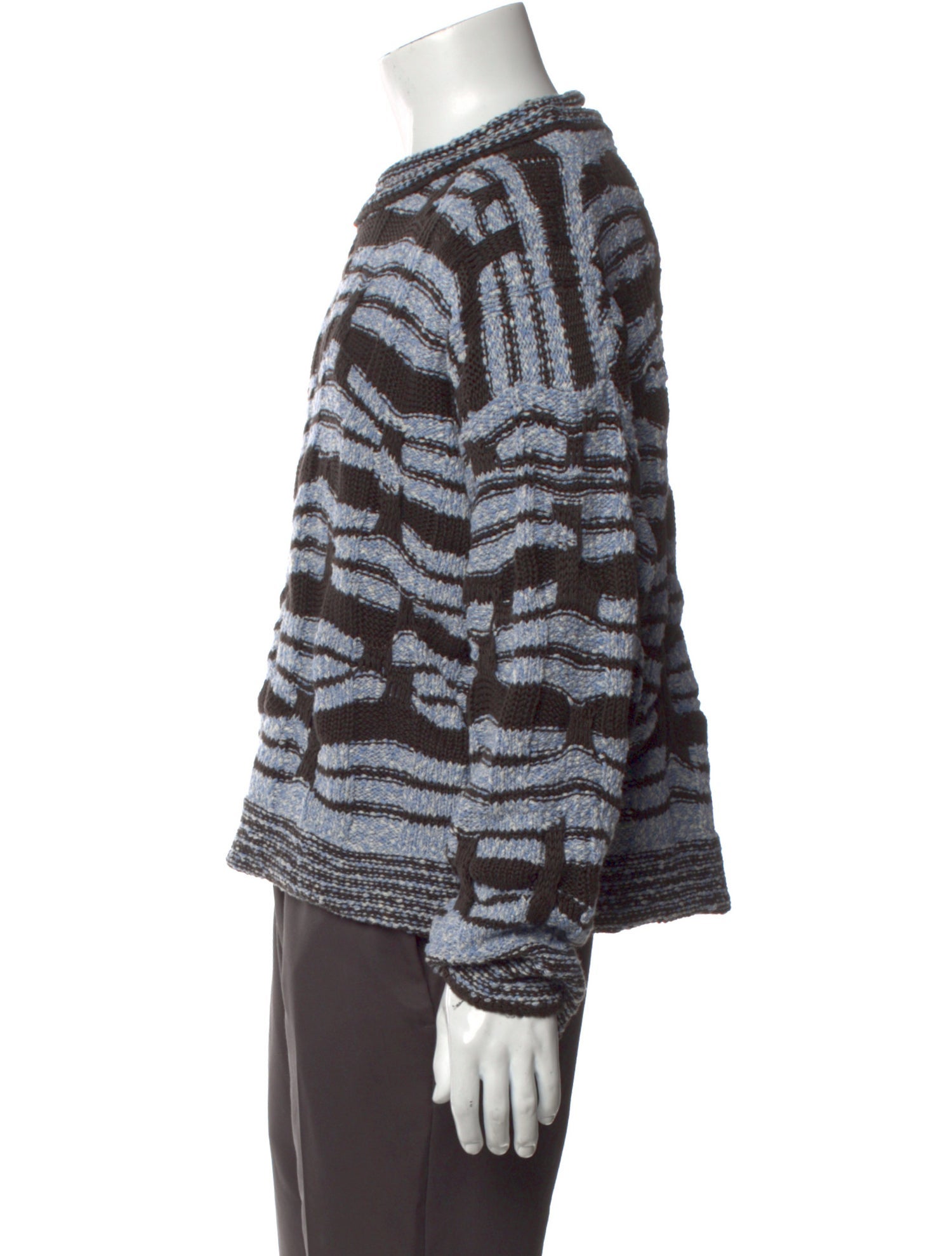 Bottega Veneta Striped Crew Neck Cardigan