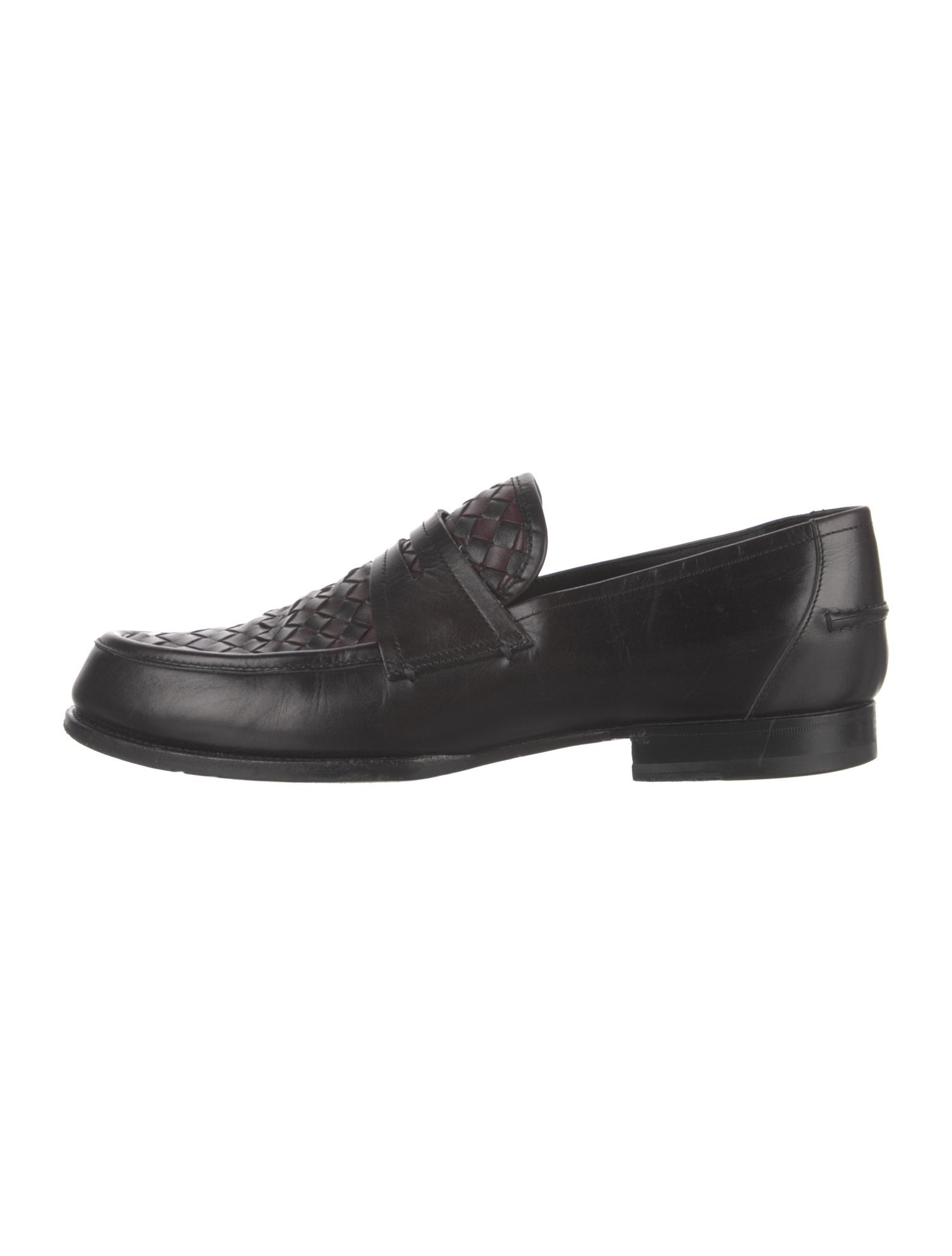 Bottega Veneta Intrecciato Weave Leather Dress Loafers
