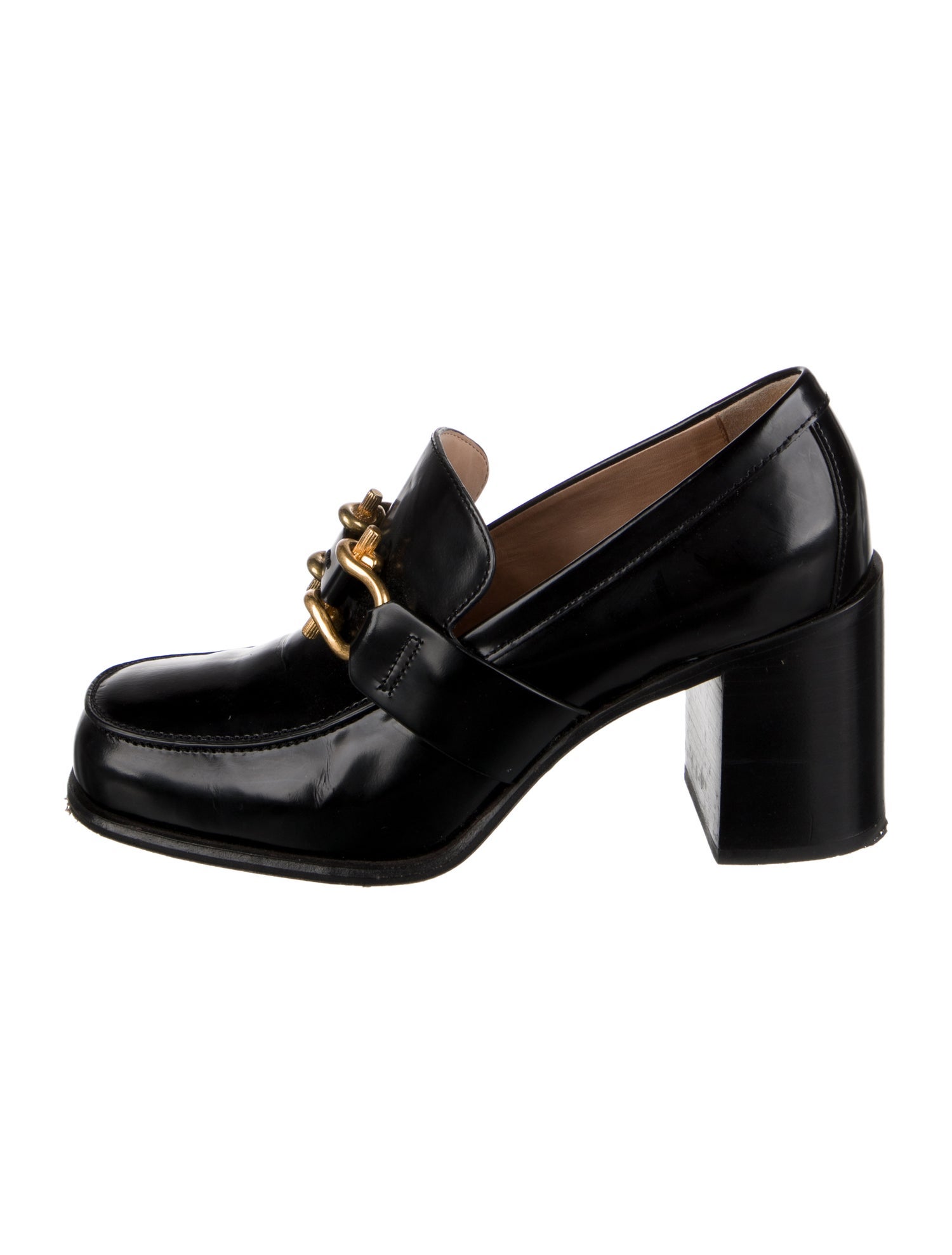 Bottega Veneta Horsebit Accent Patent Leather Pumps