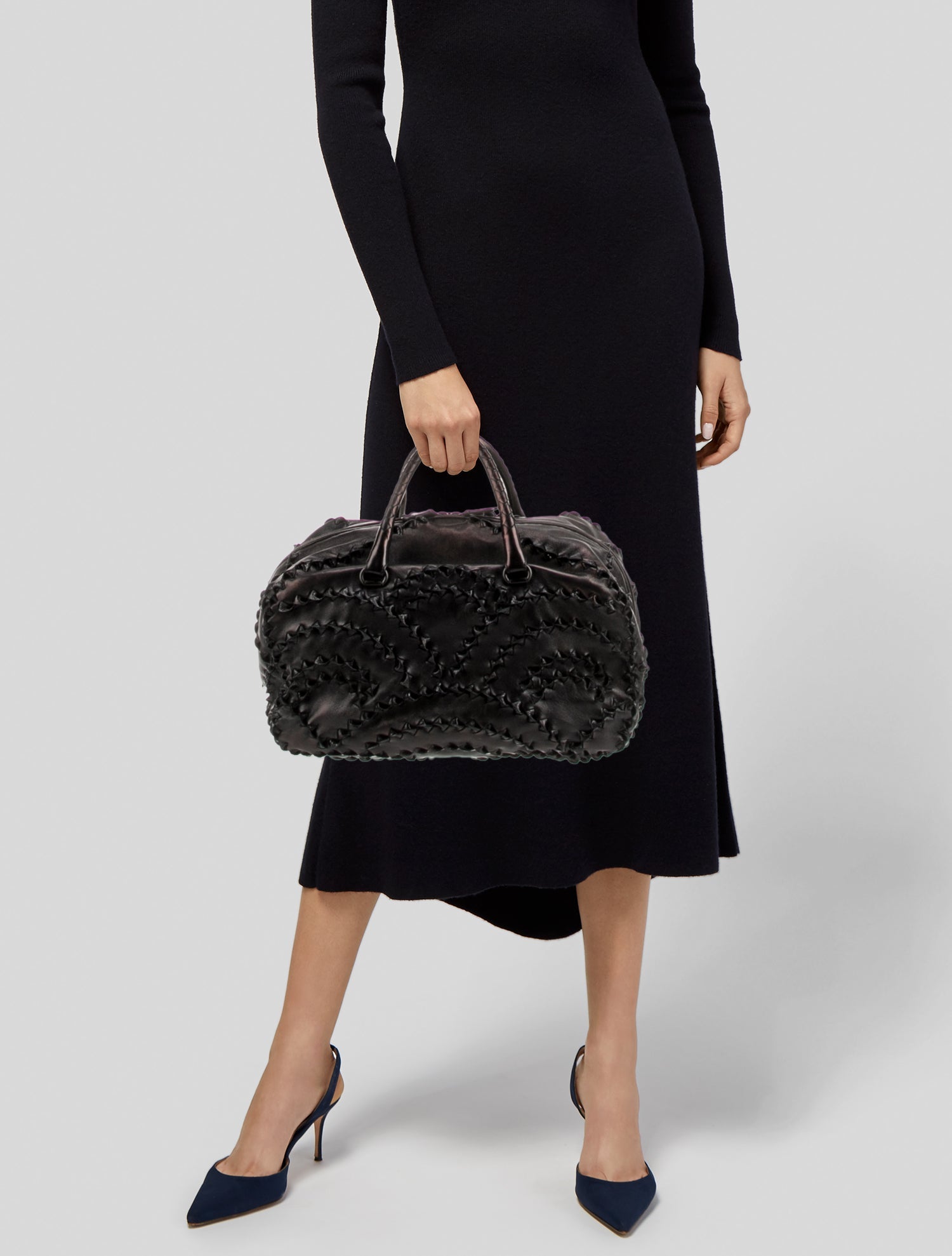 Bottega Veneta Leather Top Handle Bag Vintage